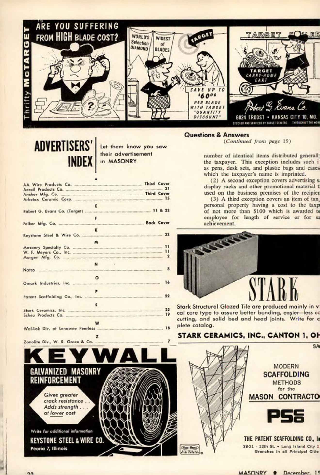 Masonry Magazine December 1963 Page. 22