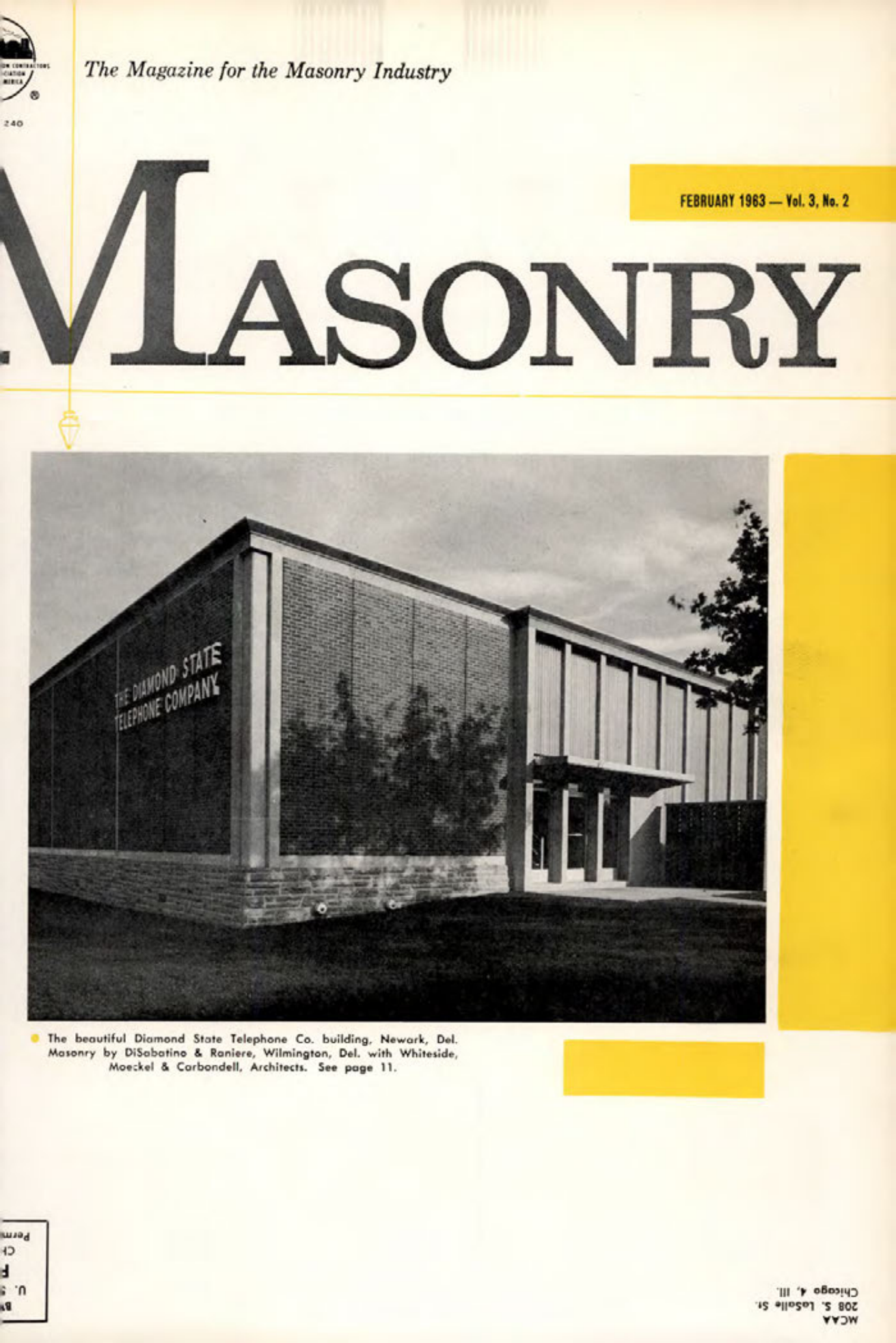 Masonry Magazine February 1963 Page. 1