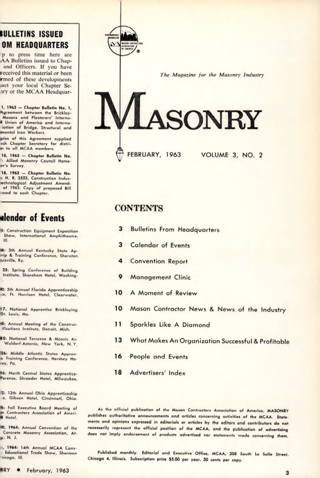 Masonry Magazine February 1963 Page. 3