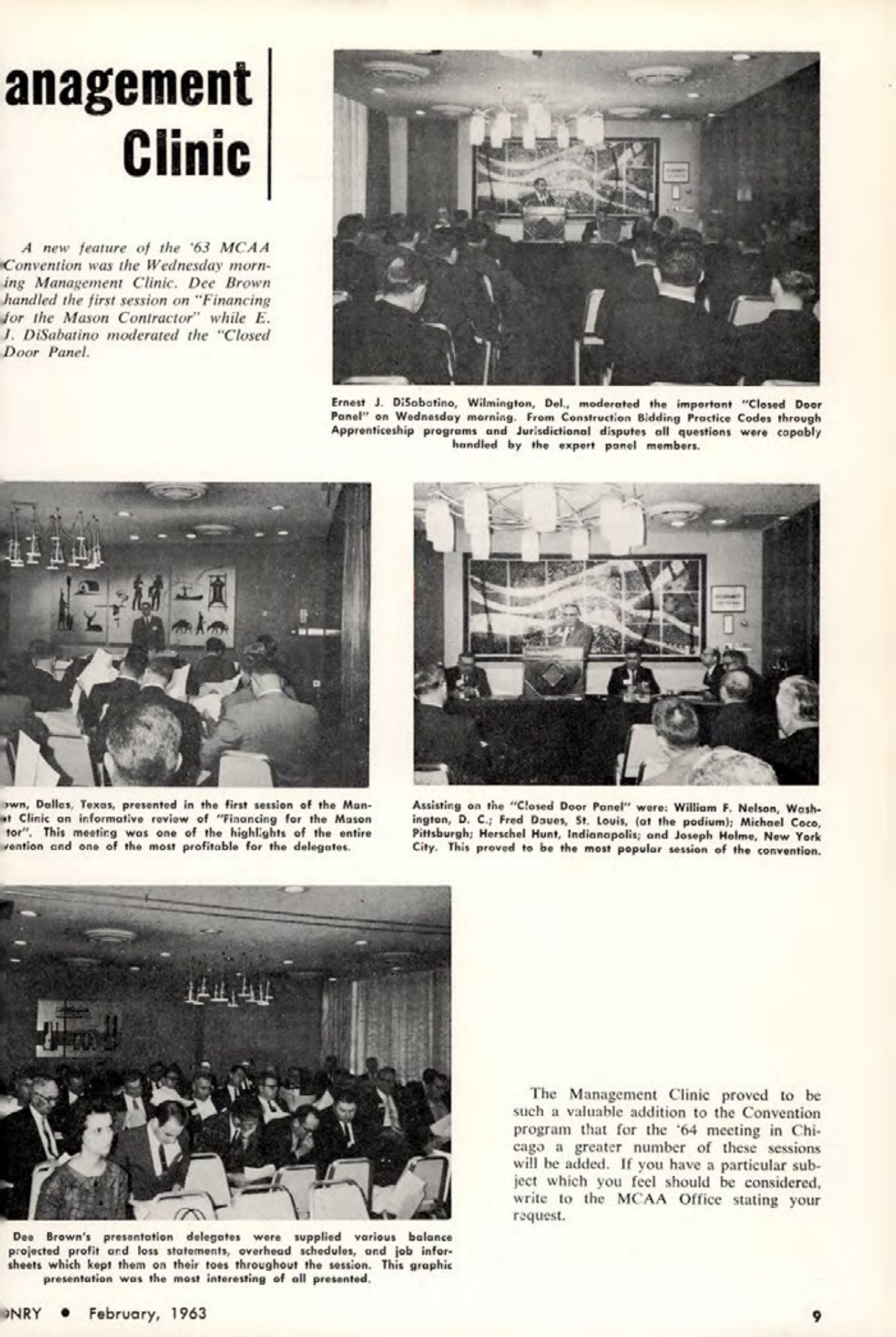 Masonry Magazine February 1963 Page. 9
