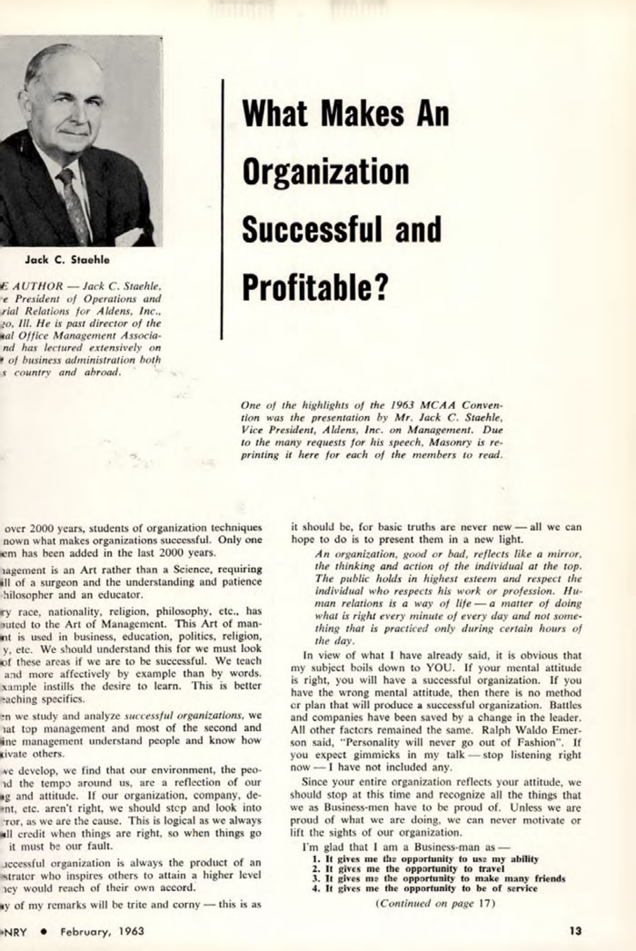 Masonry Magazine February 1963 Page. 13