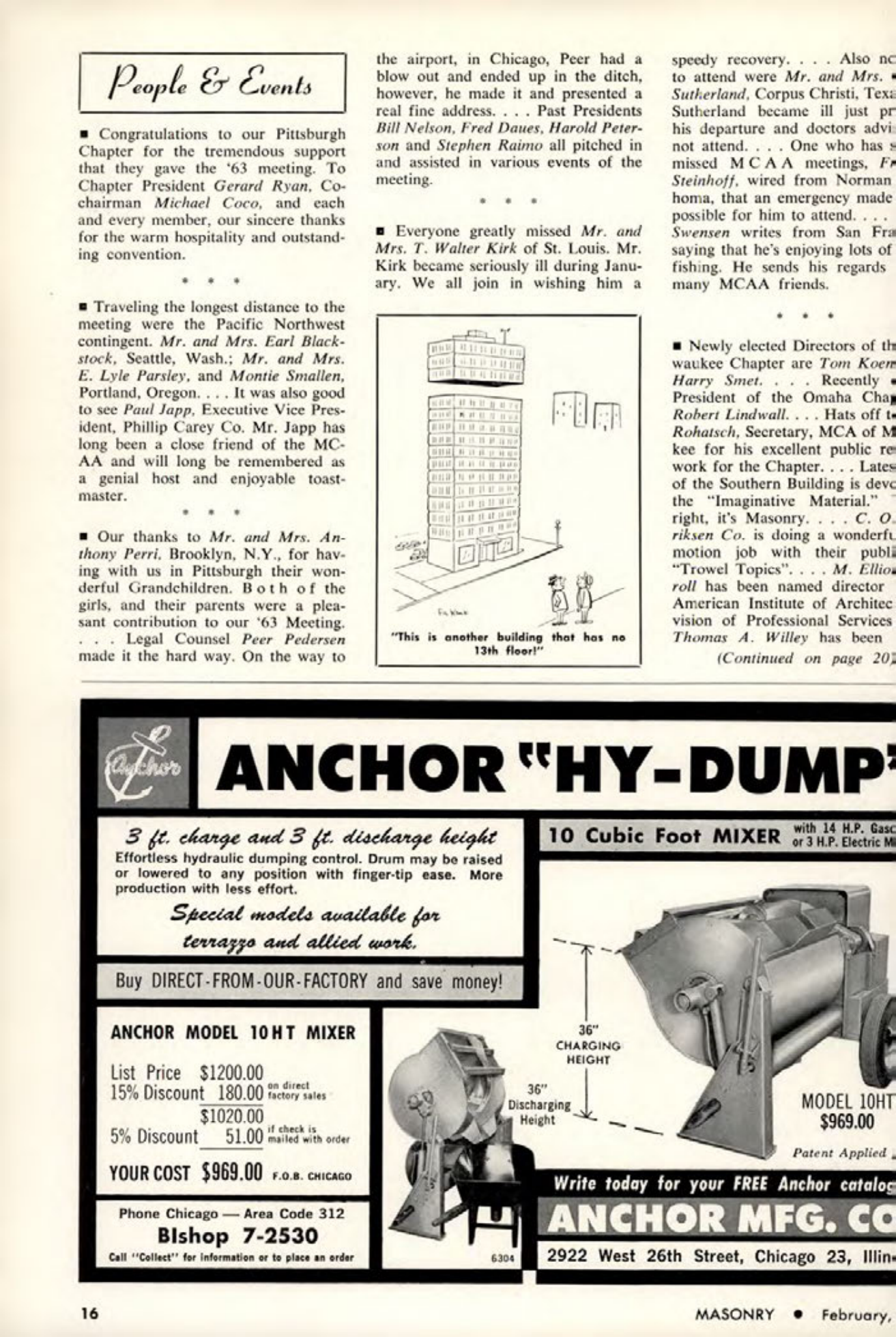 Masonry Magazine February 1963 Page. 16