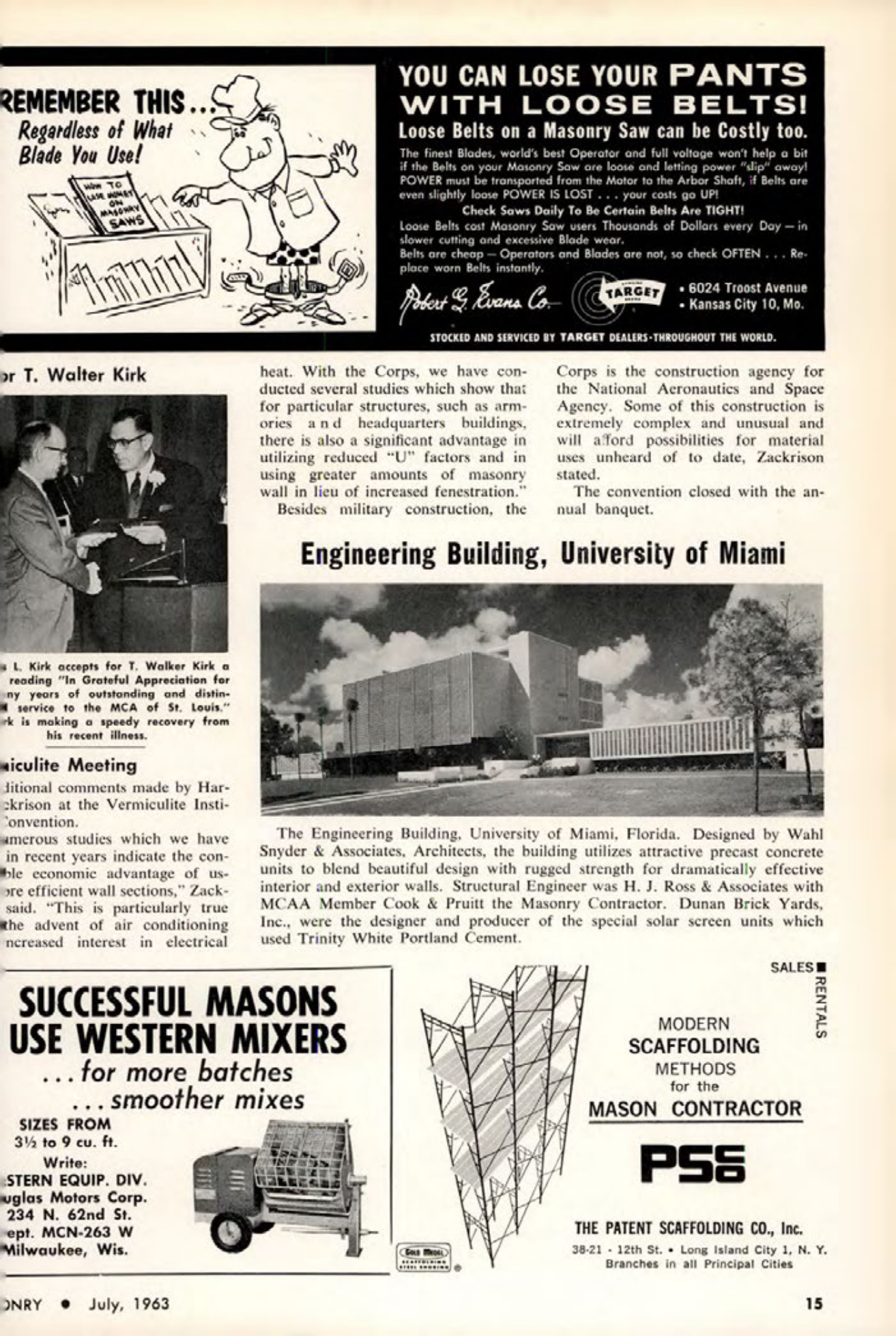 Masonry Magazine July 1963 Page. 15