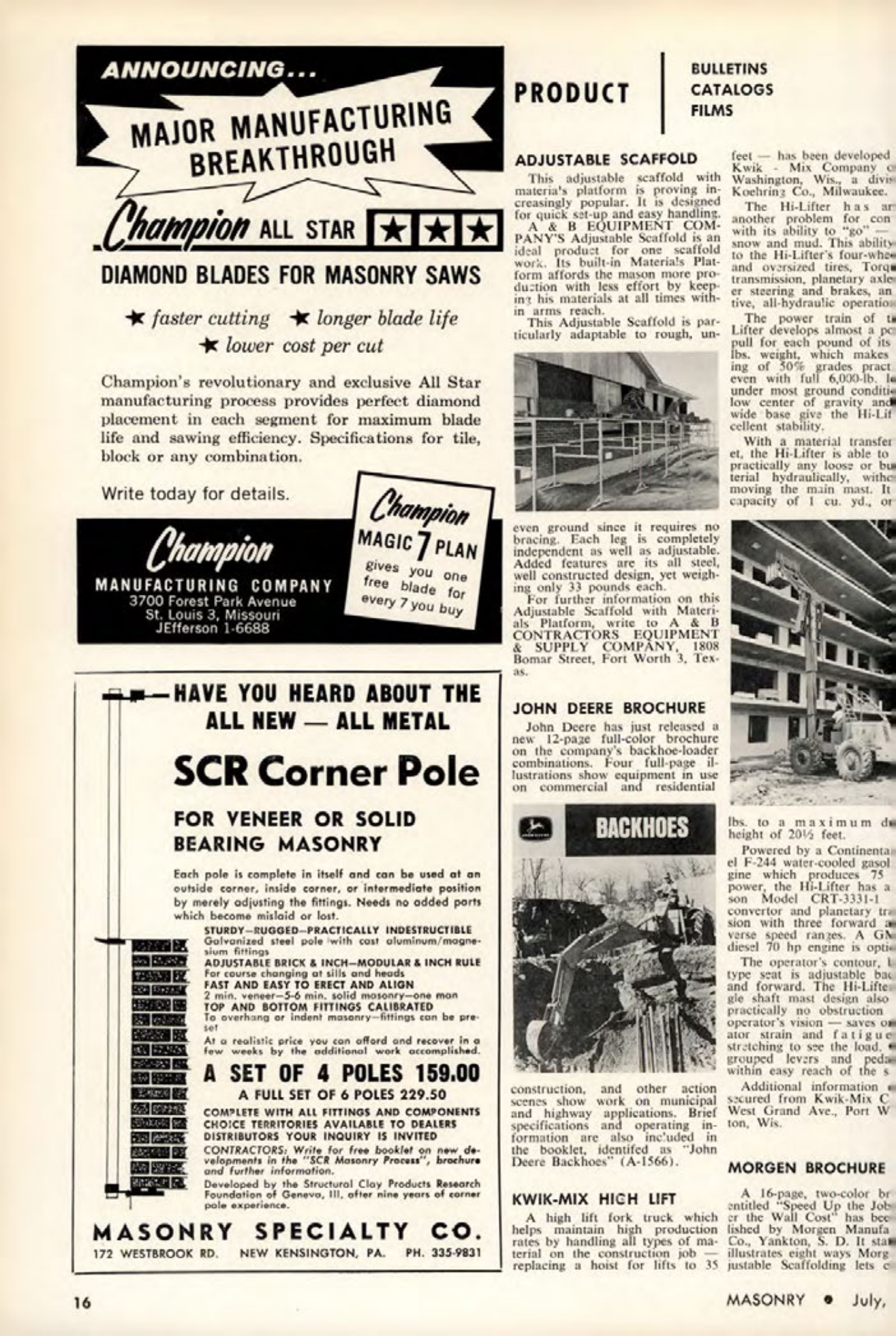 Masonry Magazine July 1963 Page. 16