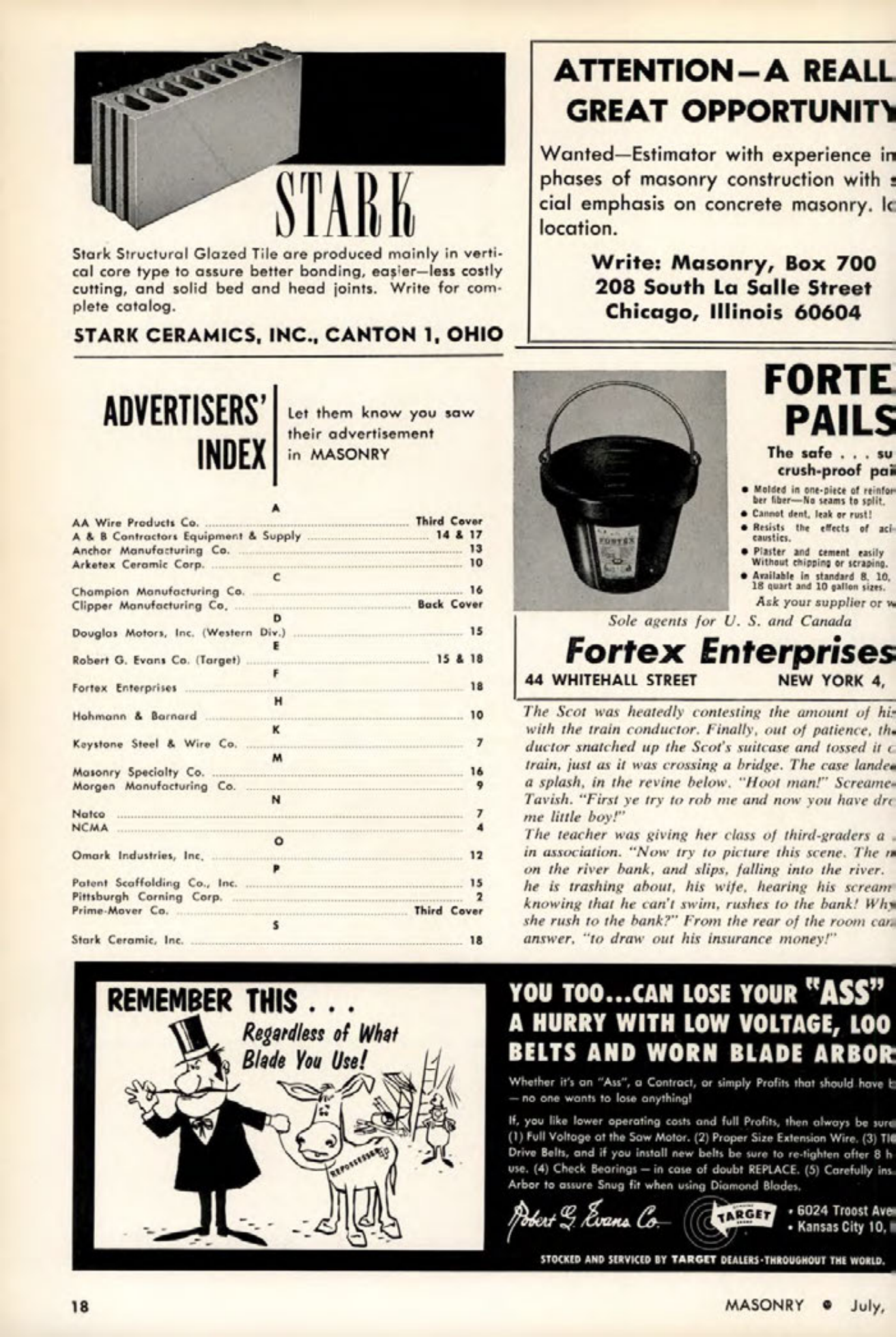 Masonry Magazine July 1963 Page. 18