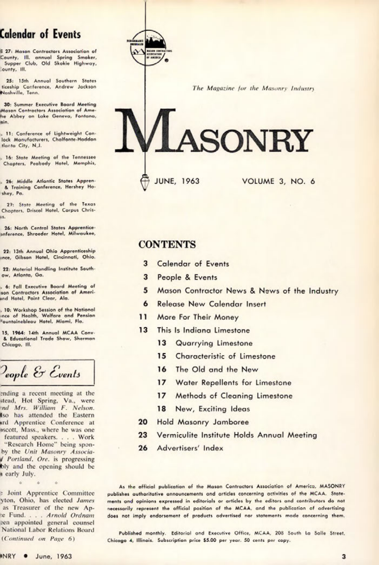 Masonry Magazine June 1963 Page. 3