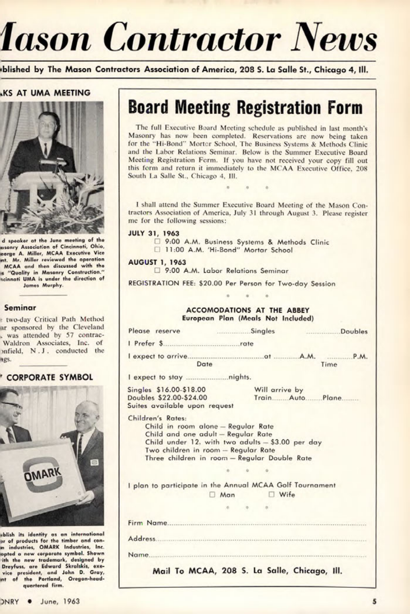 Masonry Magazine June 1963 Page. 5