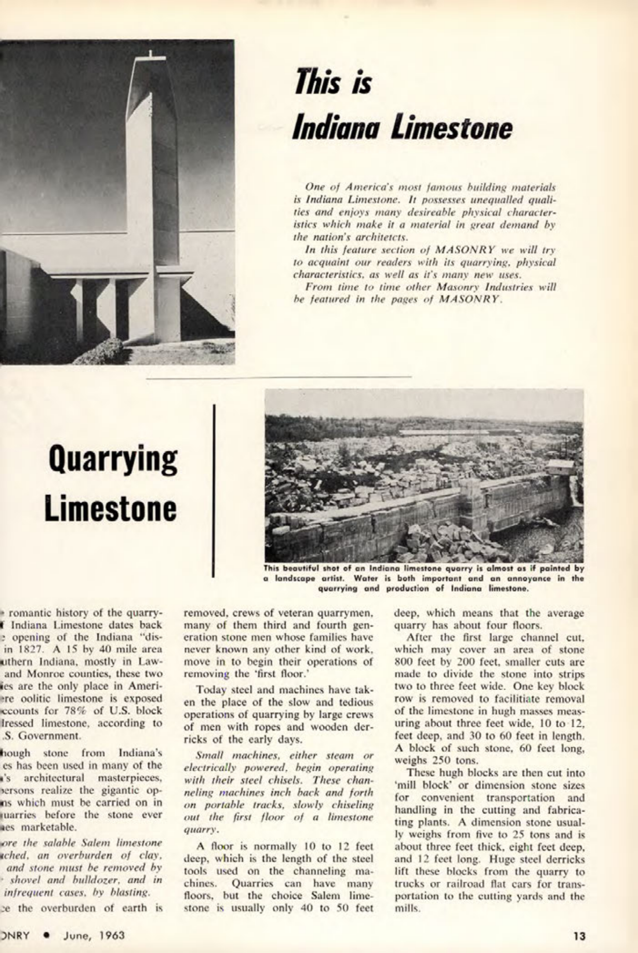 Masonry Magazine June 1963 Page. 13