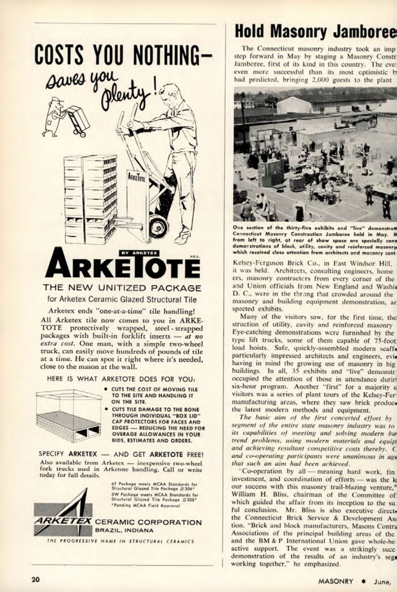Masonry Magazine June 1963 Page. 20