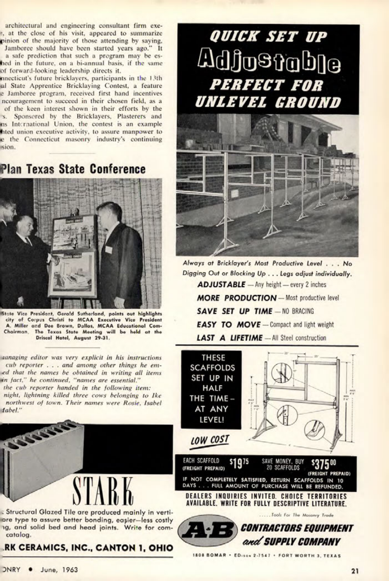 Masonry Magazine June 1963 Page. 21