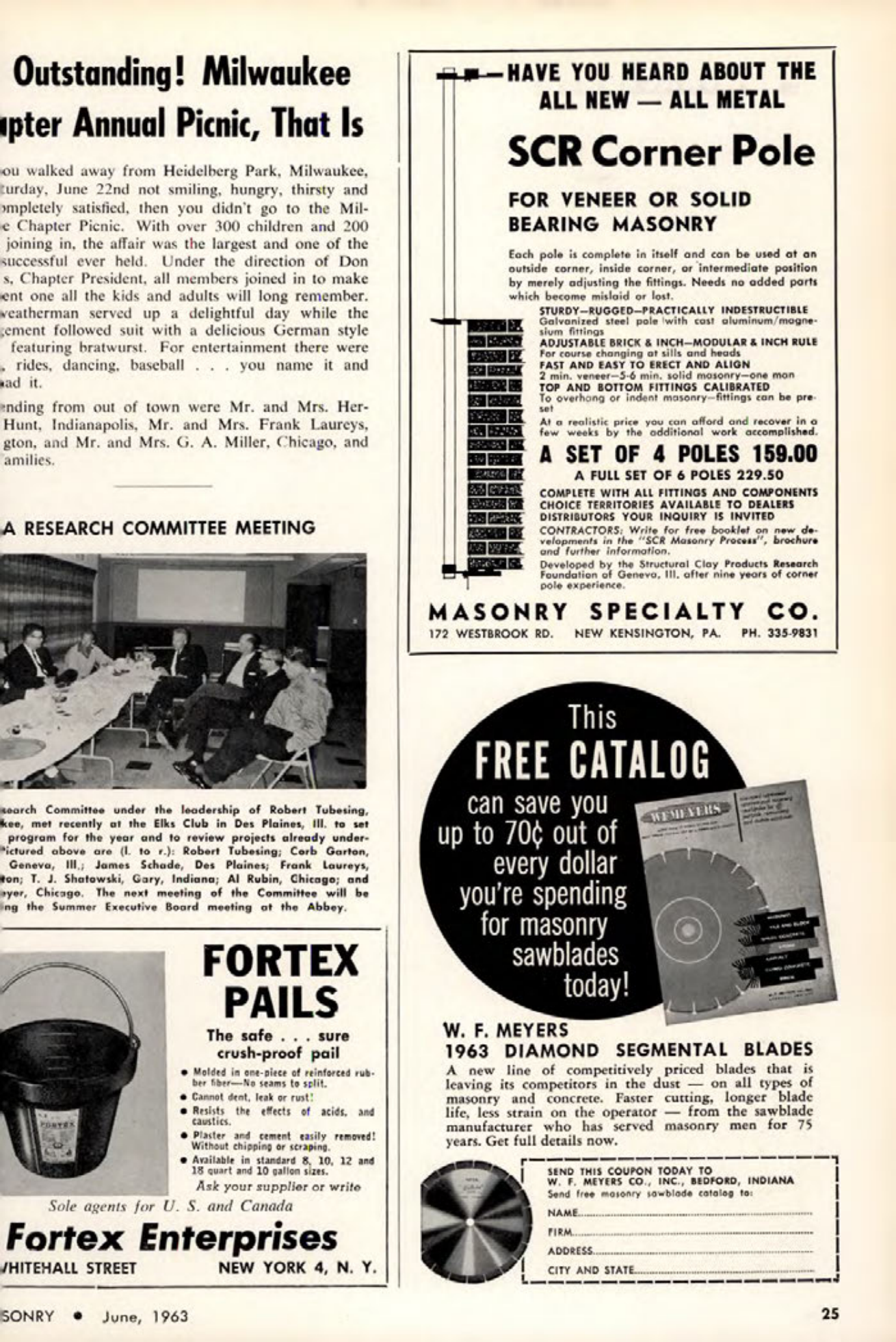 Masonry Magazine June 1963 Page. 25