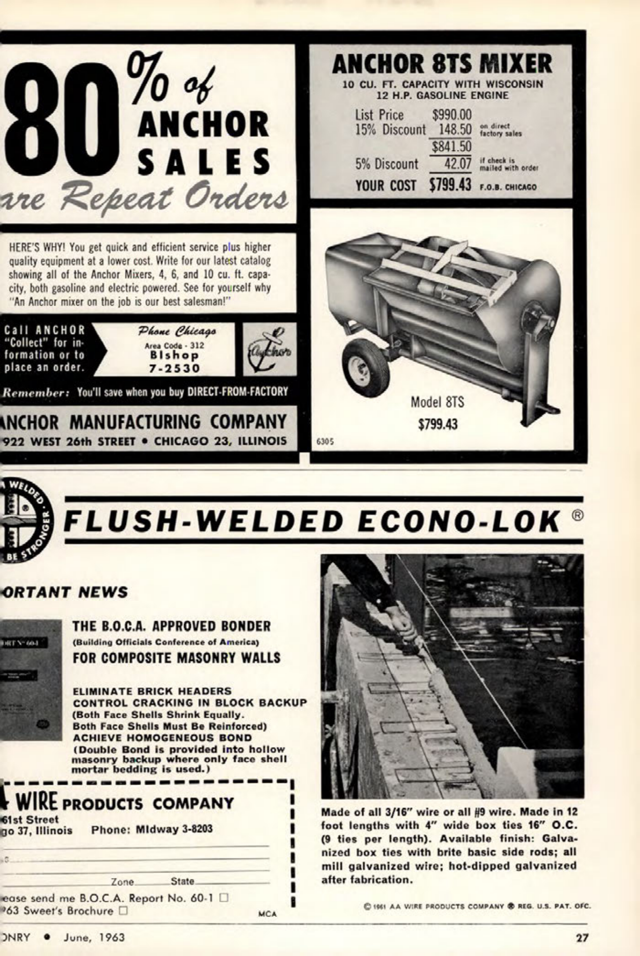 Masonry Magazine June 1963 Page. 27