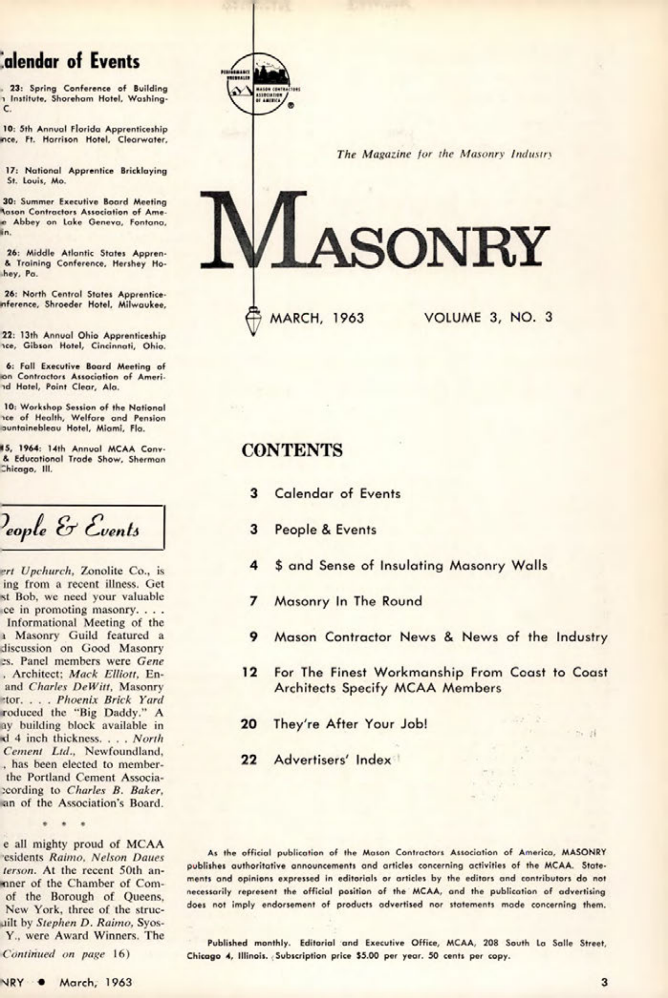 Masonry Magazine March 1963 Page. 3