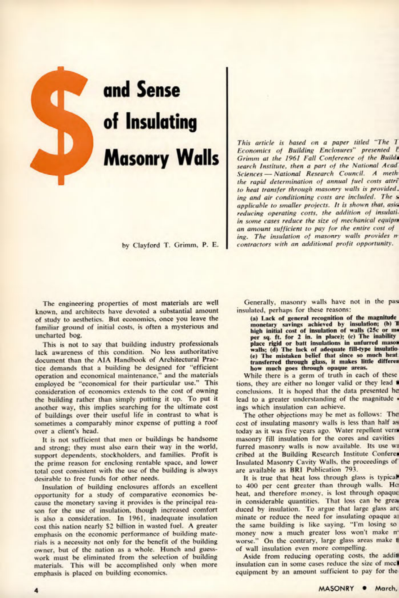 Masonry Magazine March 1963 Page. 4