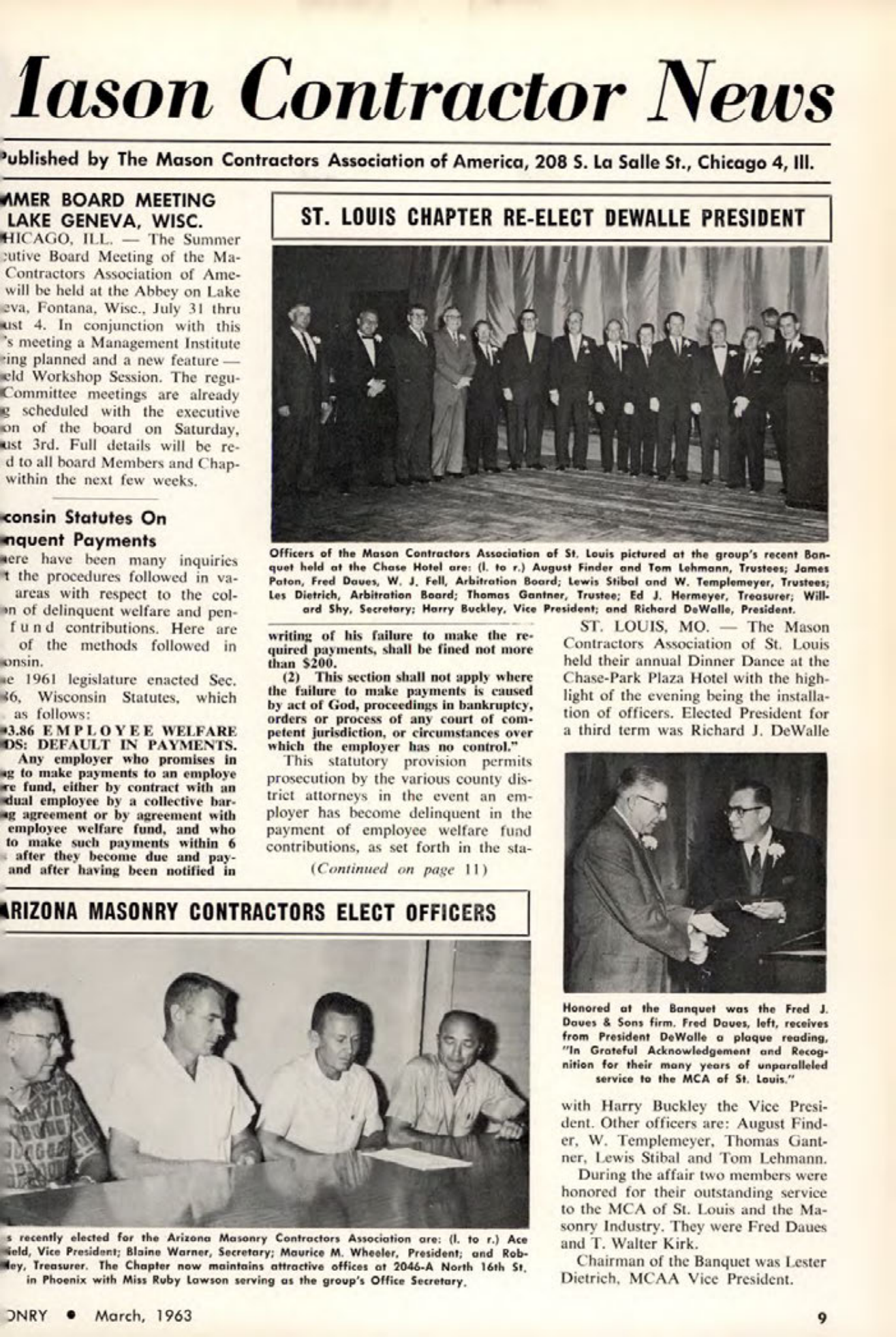 Masonry Magazine March 1963 Page. 9