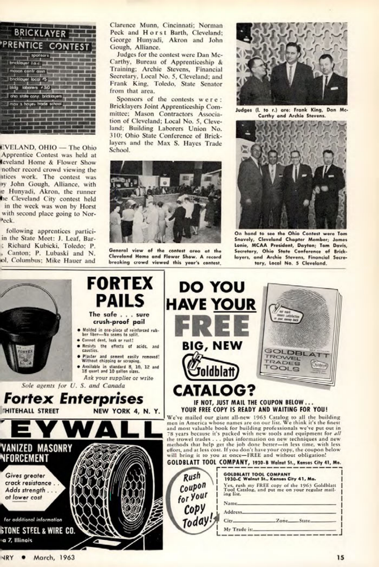 Masonry Magazine March 1963 Page. 15