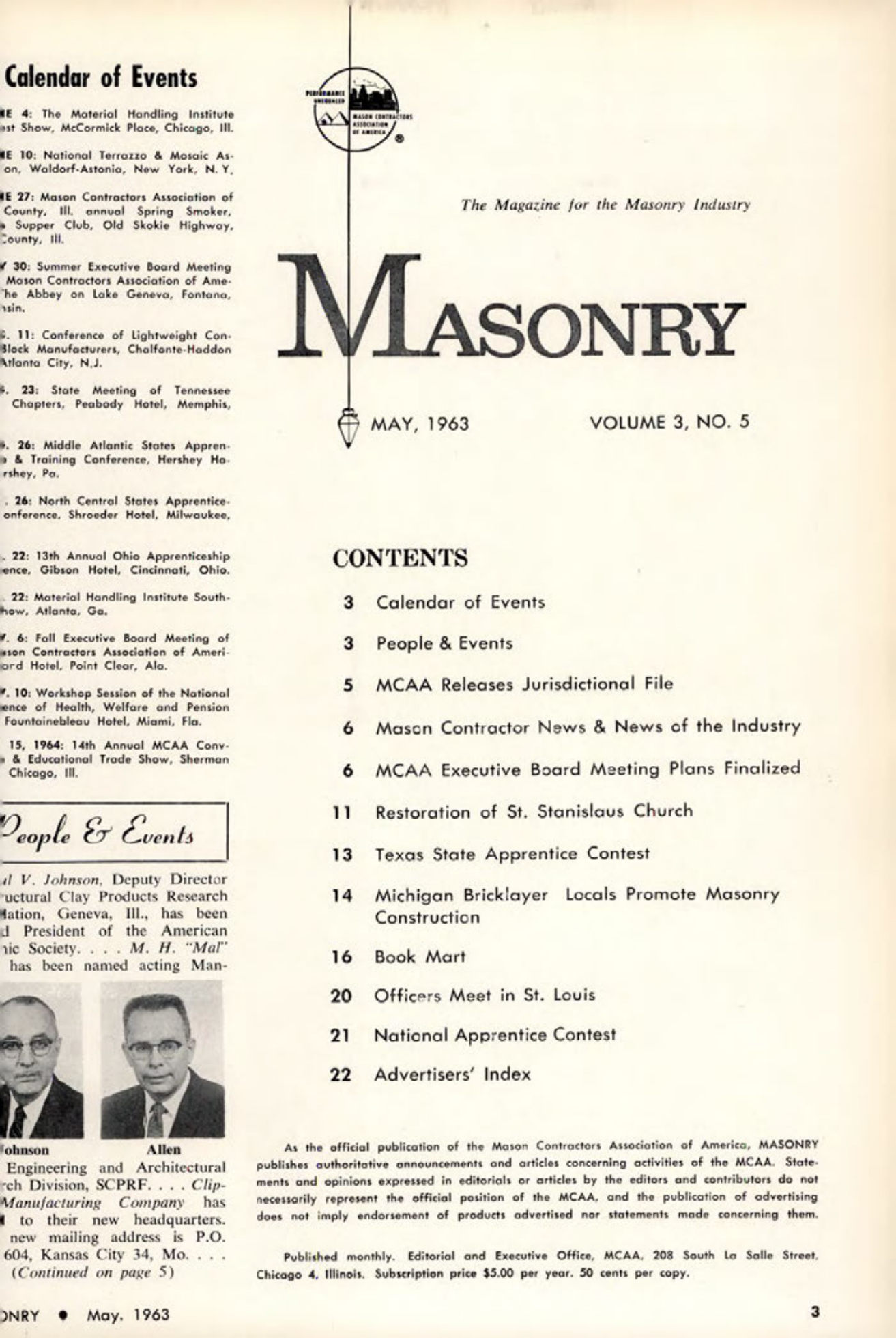 Masonry Magazine May 1963 Page. 3