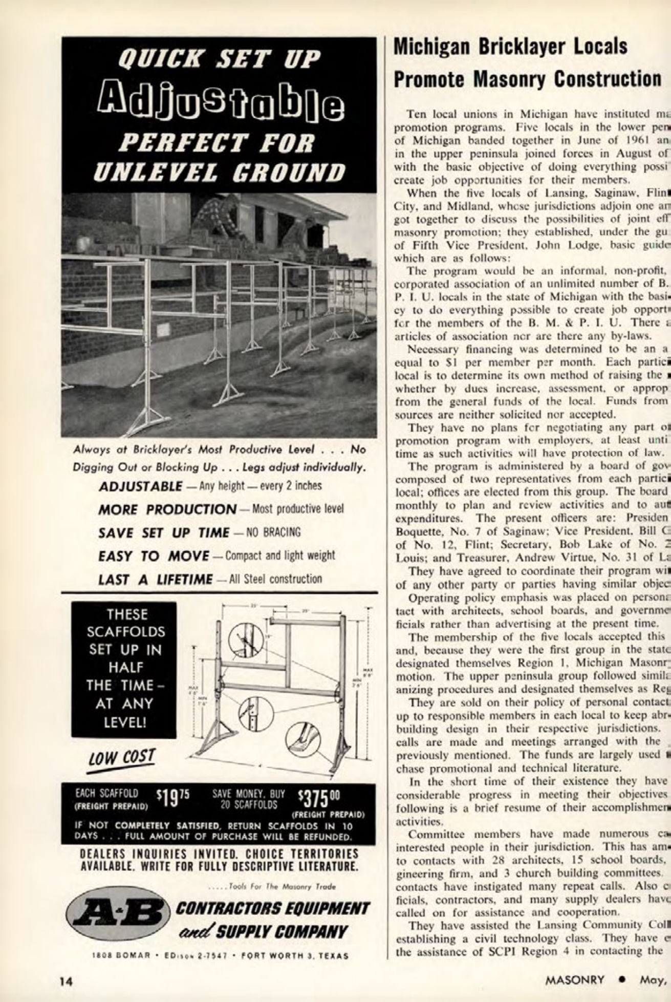 Masonry Magazine May 1963 Page. 14
