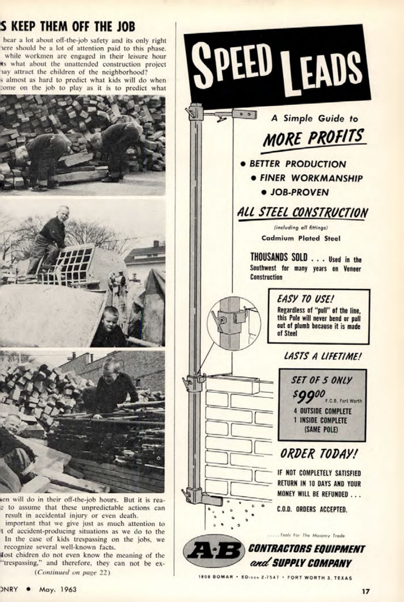 Masonry Magazine May 1963 Page. 17
