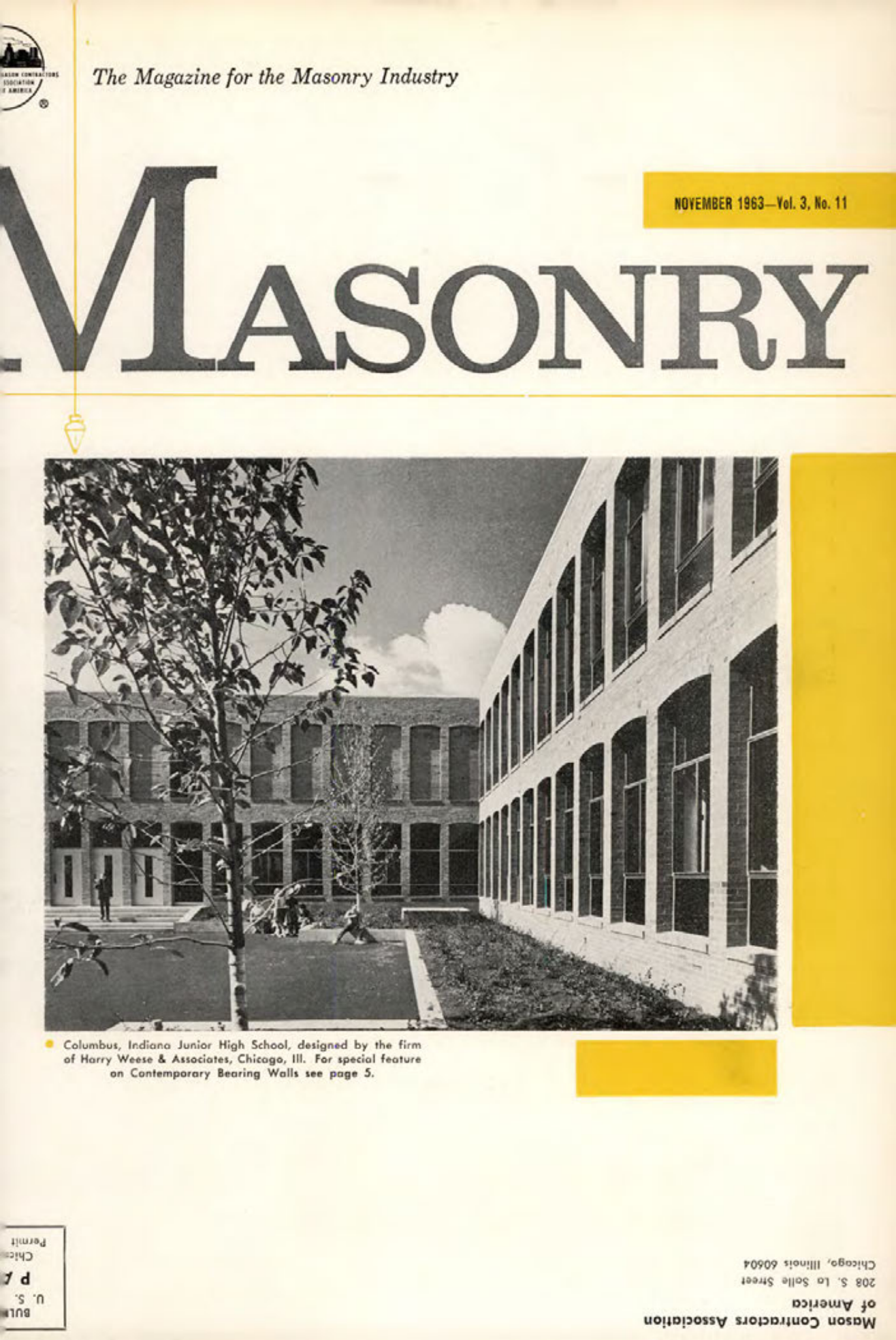Masonry Magazine November 1963 Page. 1