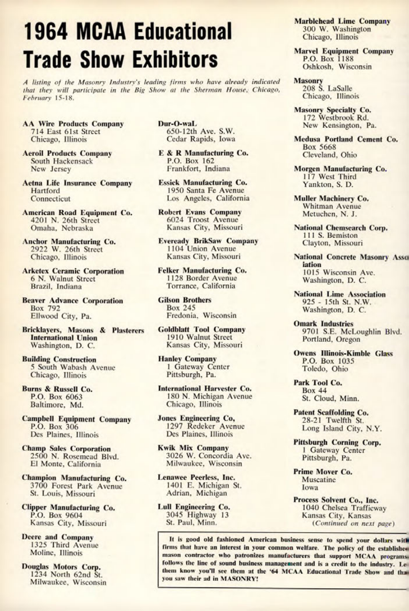 Masonry Magazine November 1963 Page. 10