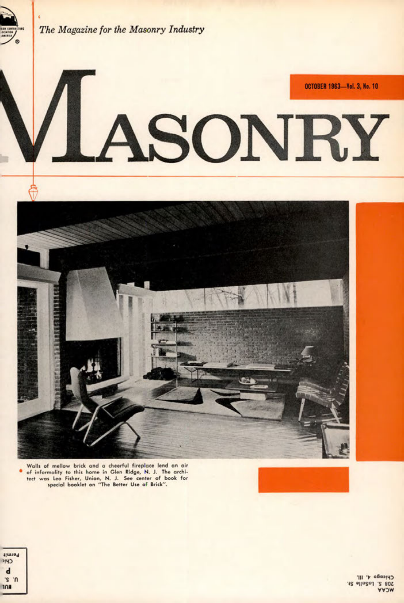 Masonry Magazine October 1963 Page. 1