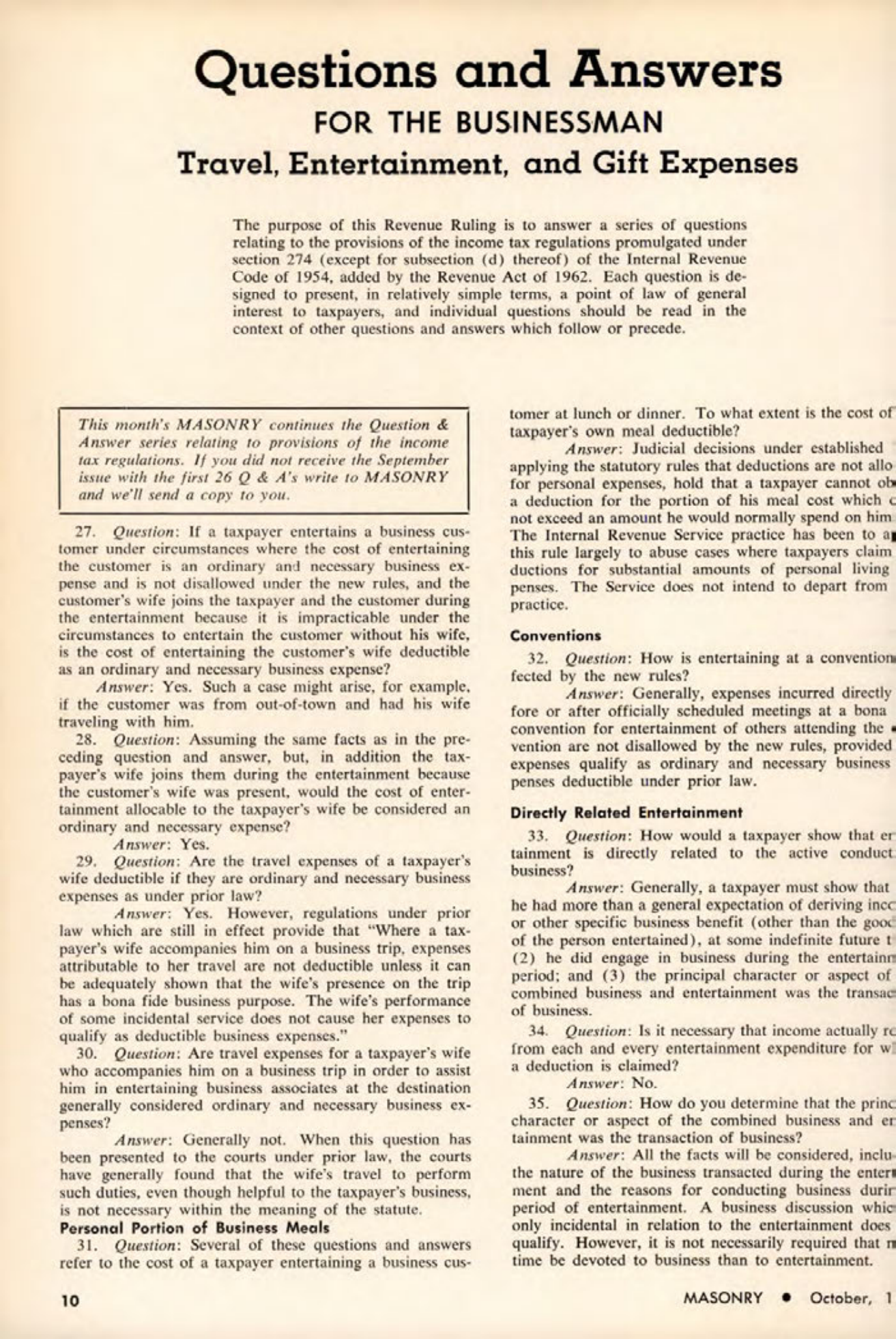 Masonry Magazine October 1963 Page. 10
