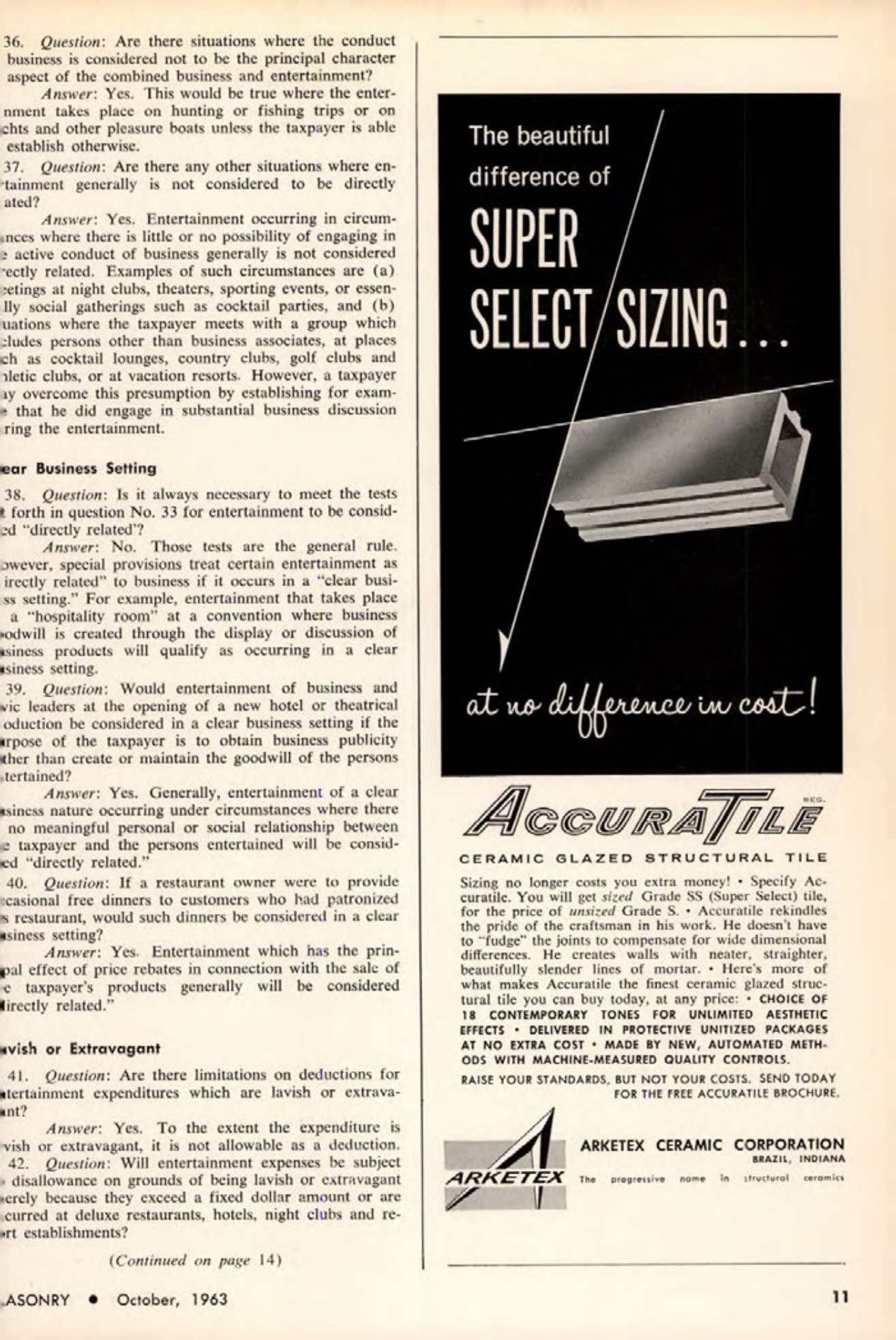 Masonry Magazine October 1963 Page. 11