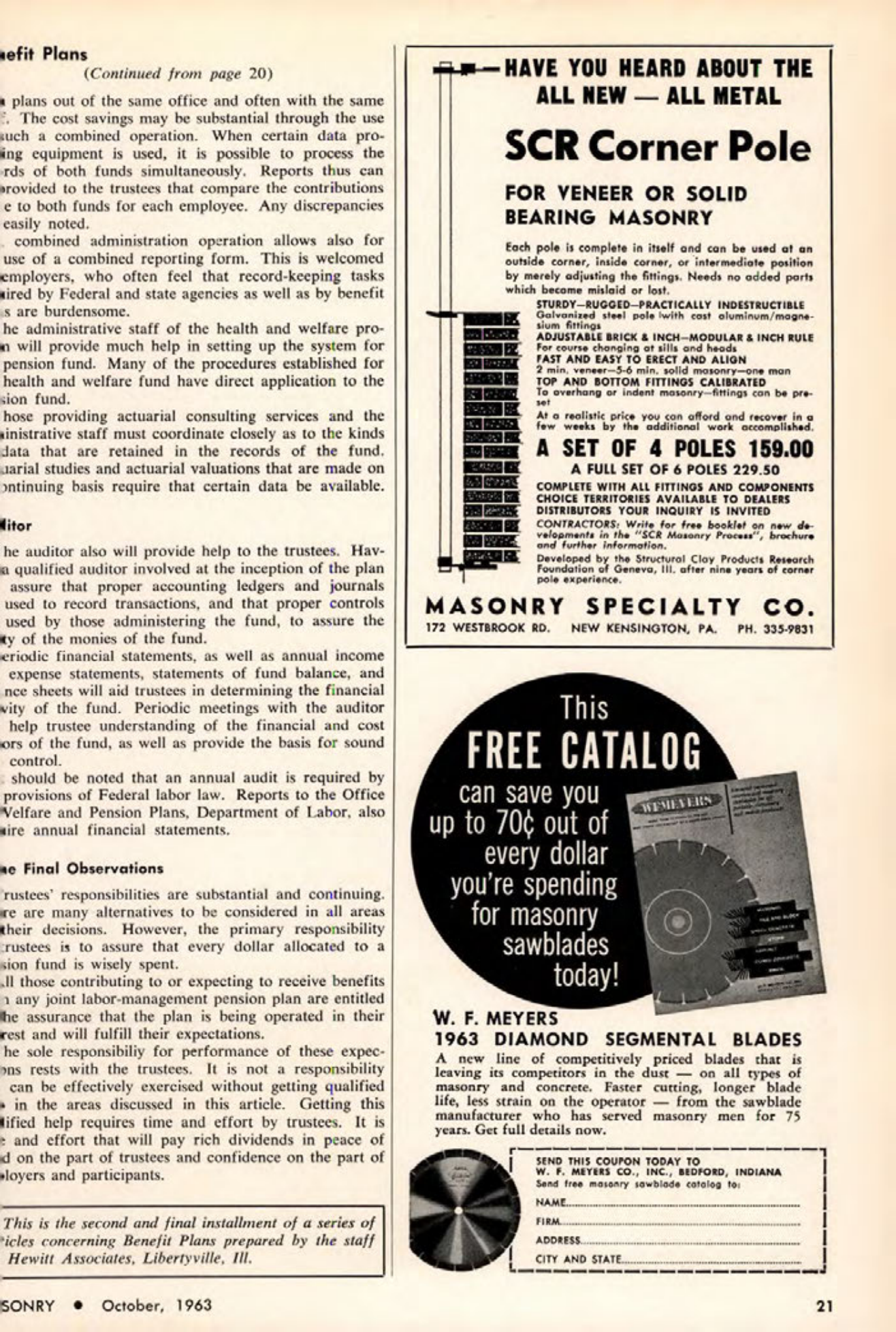 Masonry Magazine October 1963 Page. 29