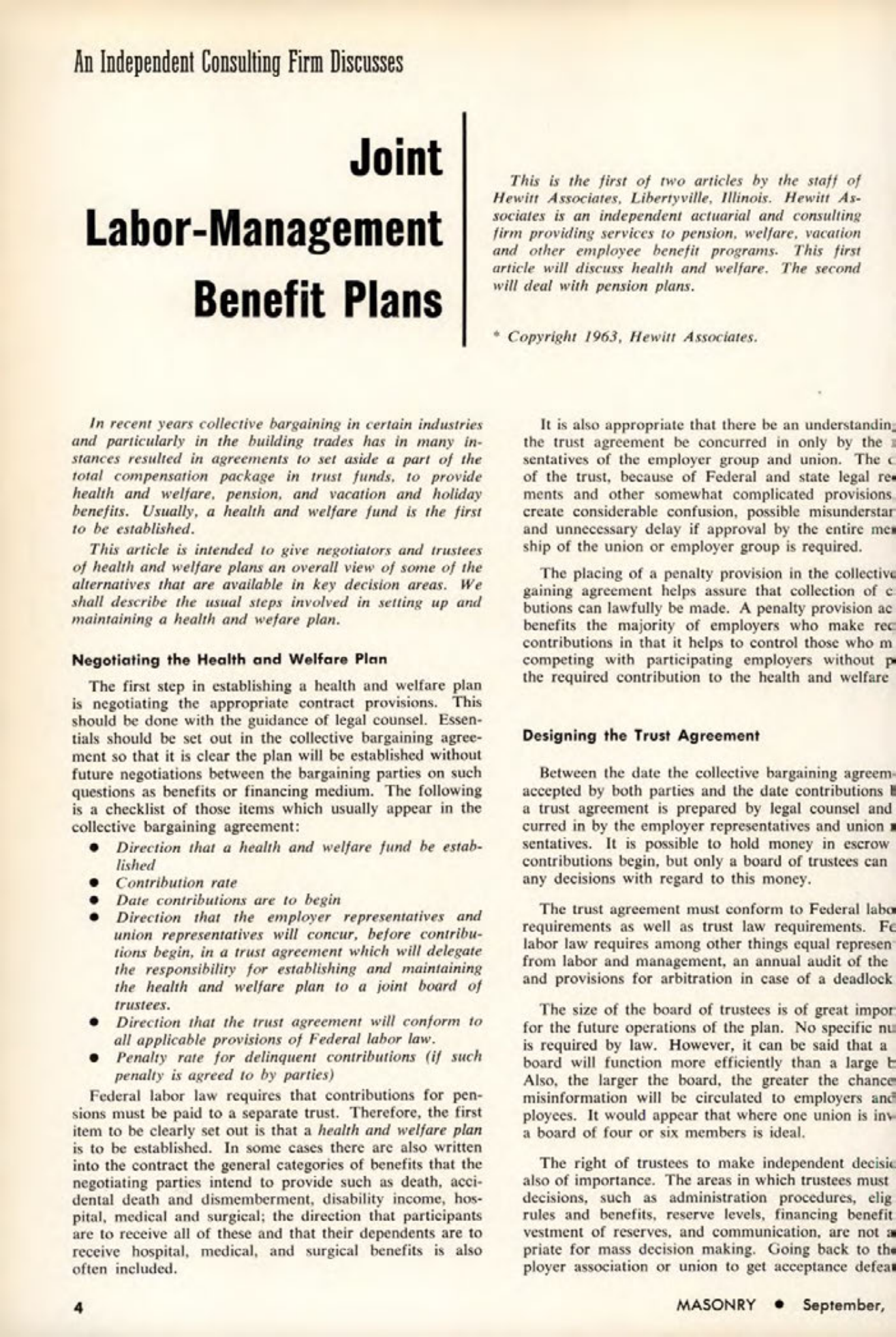 Masonry Magazine September 1963 Page. 4