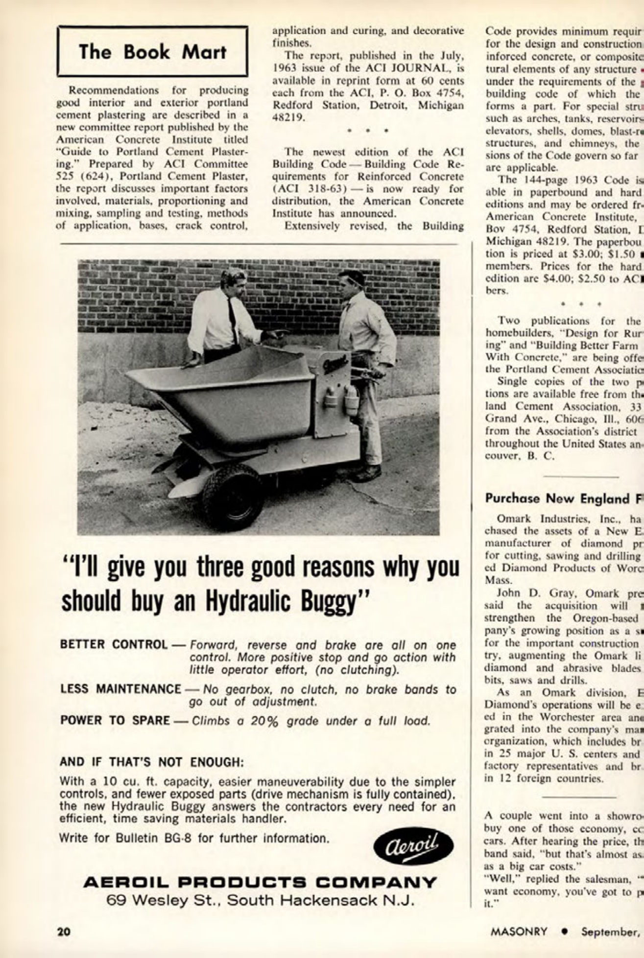 Masonry Magazine September 1963 Page. 20