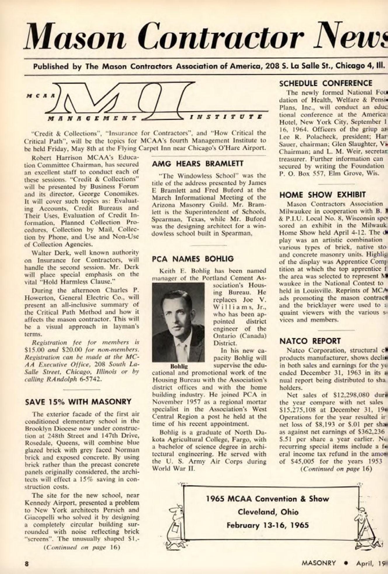 Masonry Magazine April 1964 Page. 8
