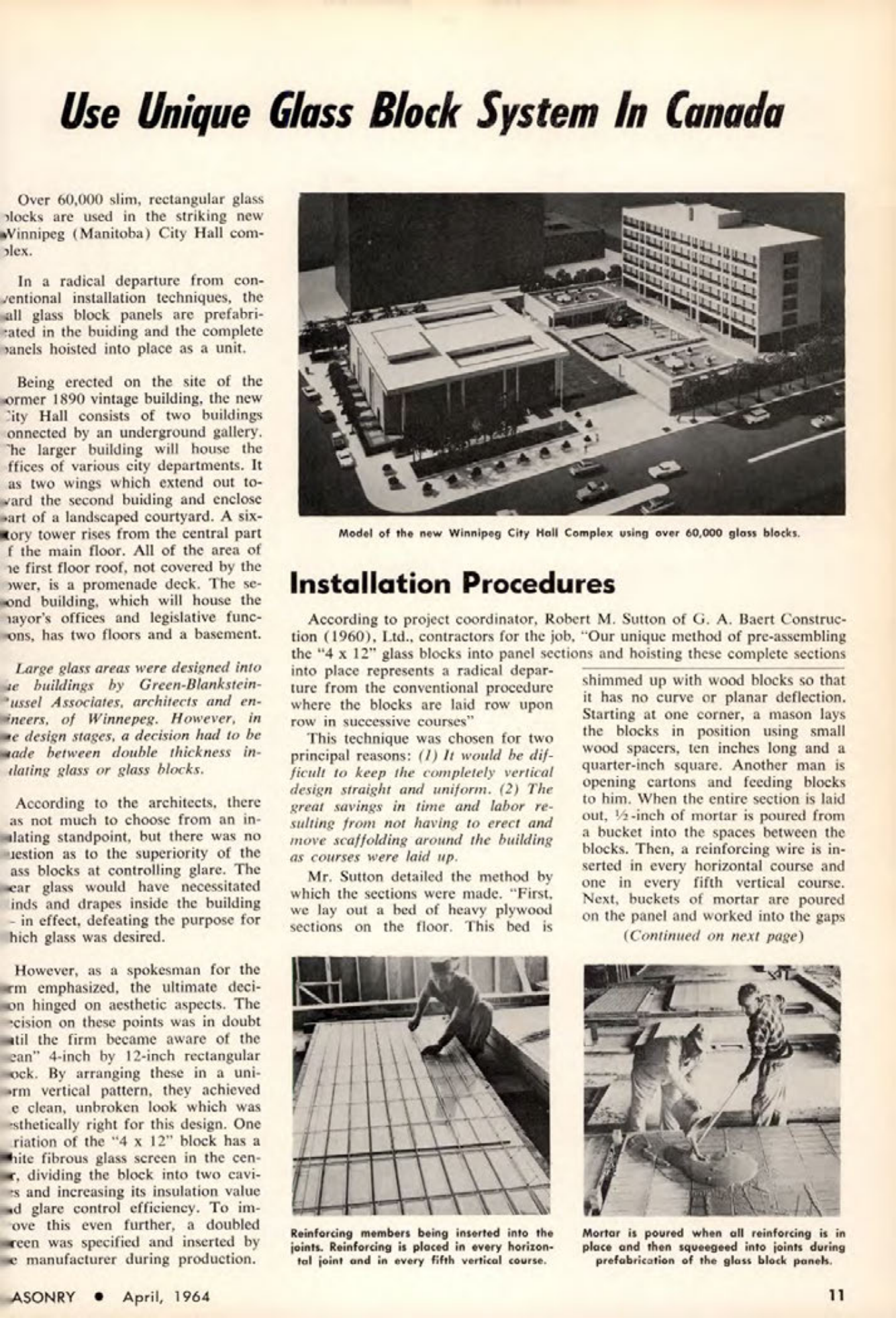Masonry Magazine April 1964 Page. 11