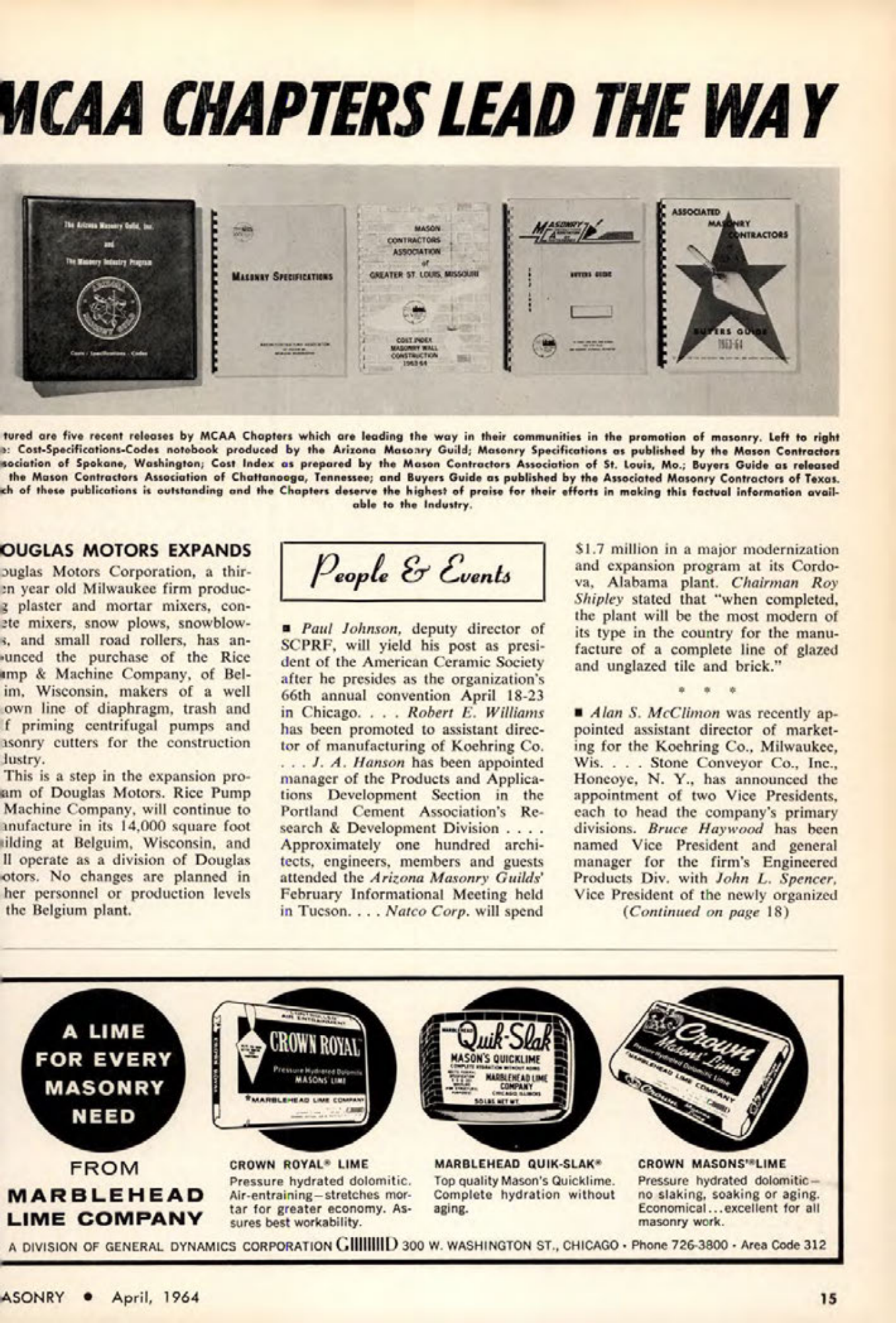 Masonry Magazine April 1964 Page. 15