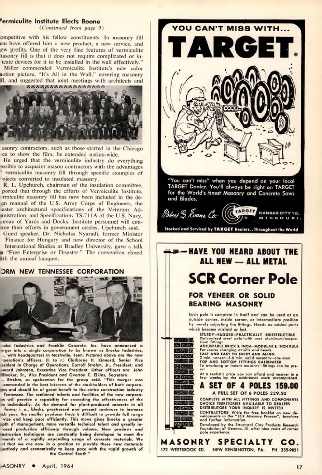 Masonry Magazine April 1964 Page. 17