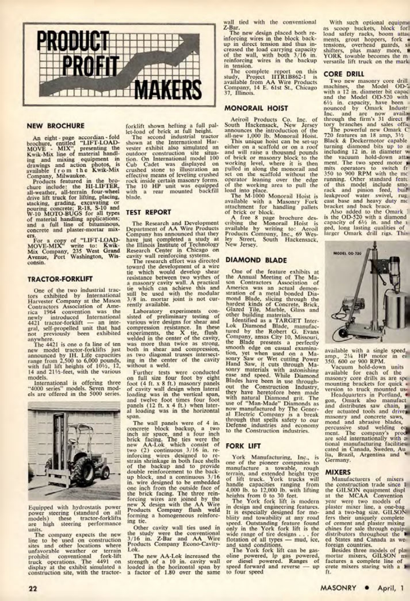 Masonry Magazine April 1964 Page. 22