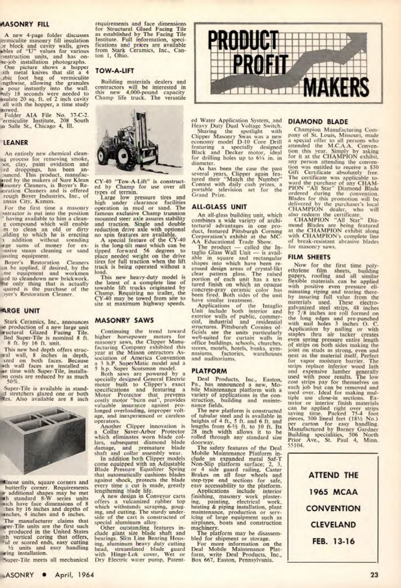 Masonry Magazine April 1964 Page. 23