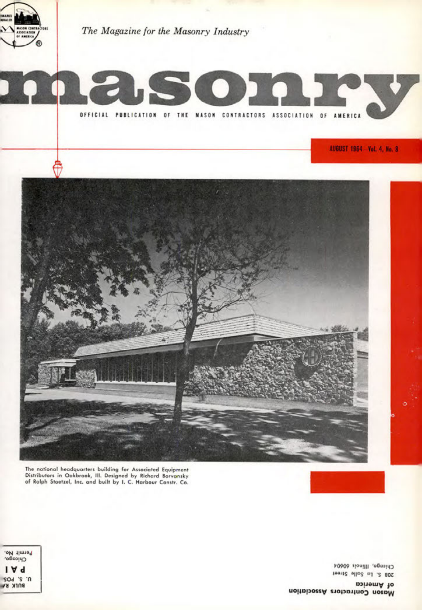 Masonry Magazine August 1964 Page. 1