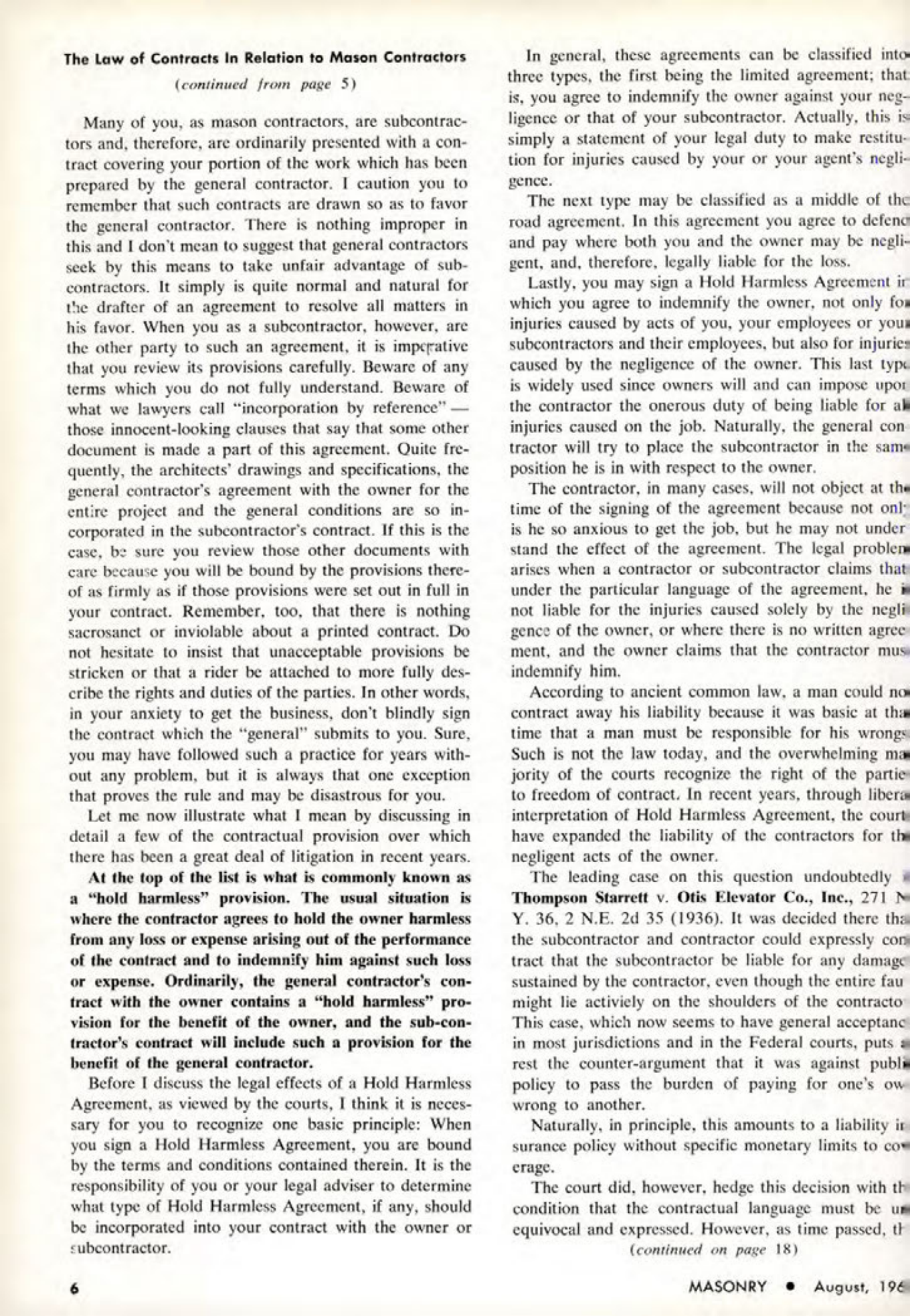 Masonry Magazine August 1964 Page. 6