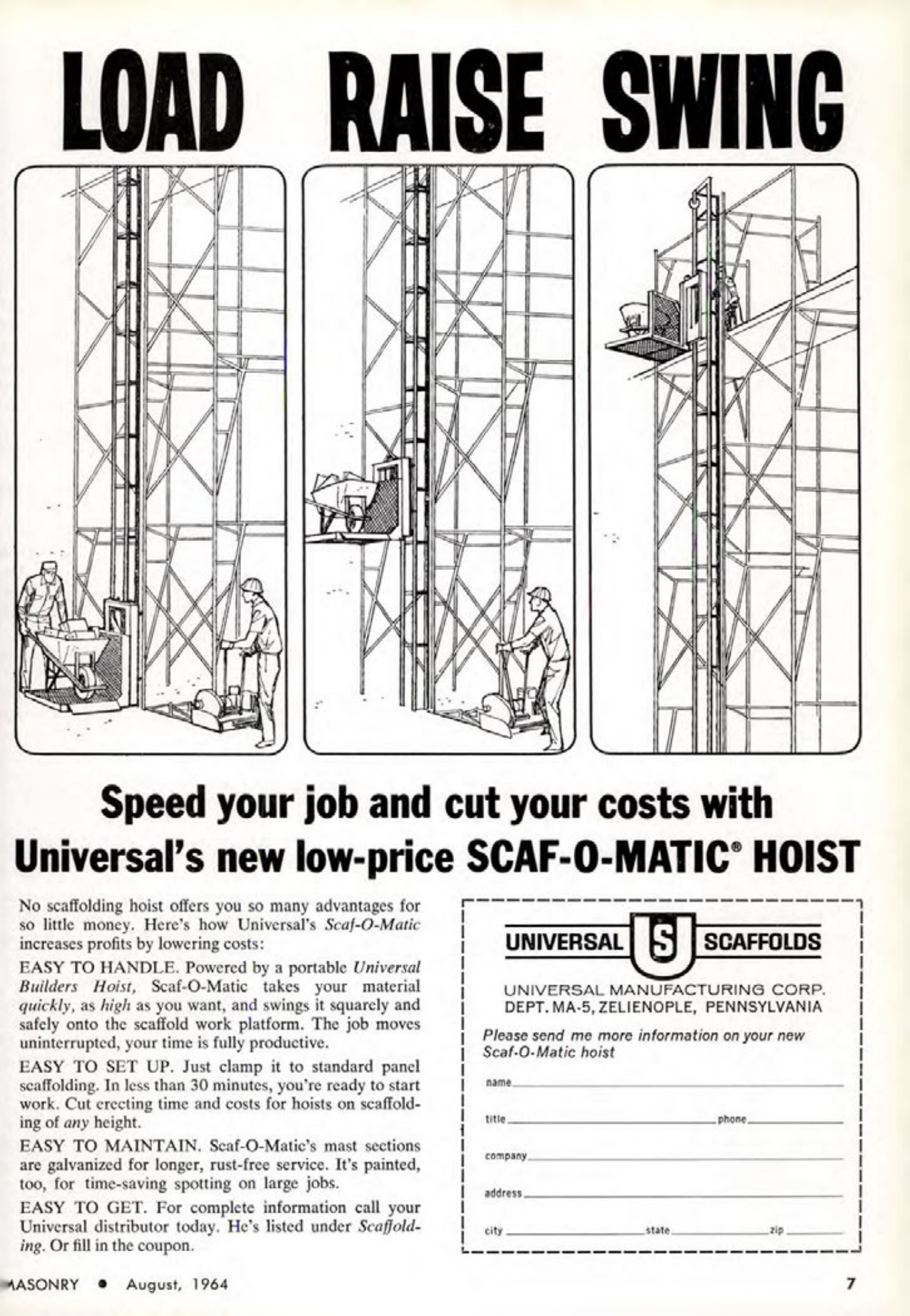 Masonry Magazine August 1964 Page. 7