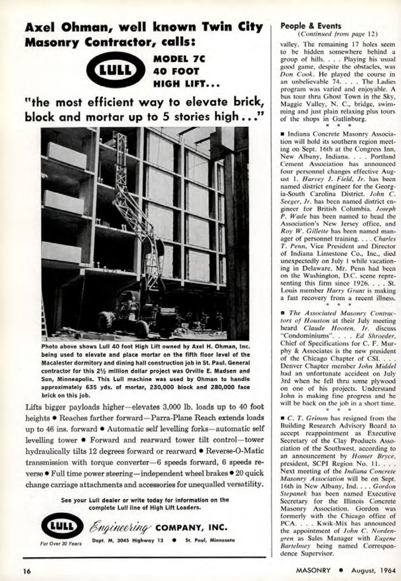 Masonry Magazine August 1964 Page. 16