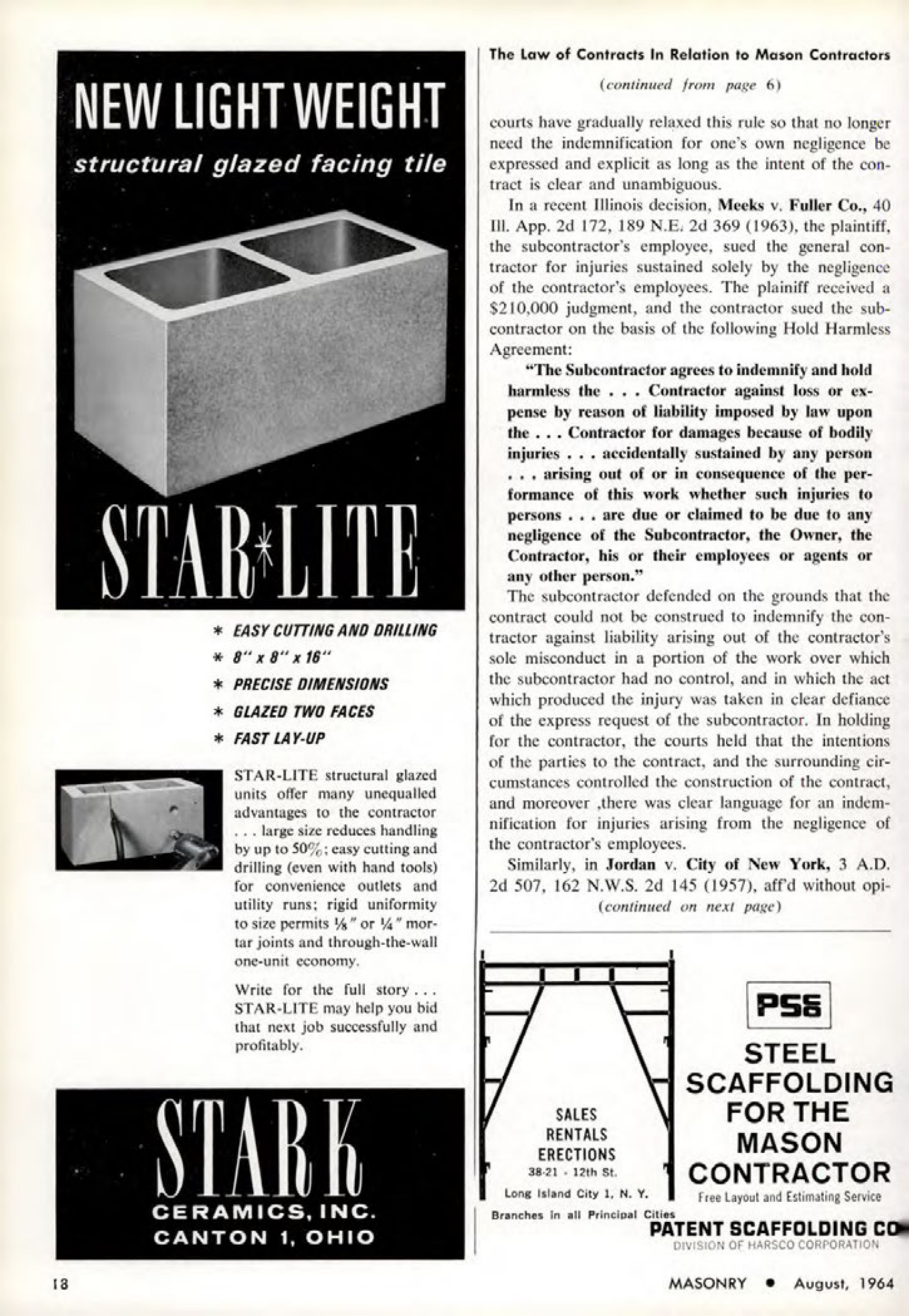 Masonry Magazine August 1964 Page. 18