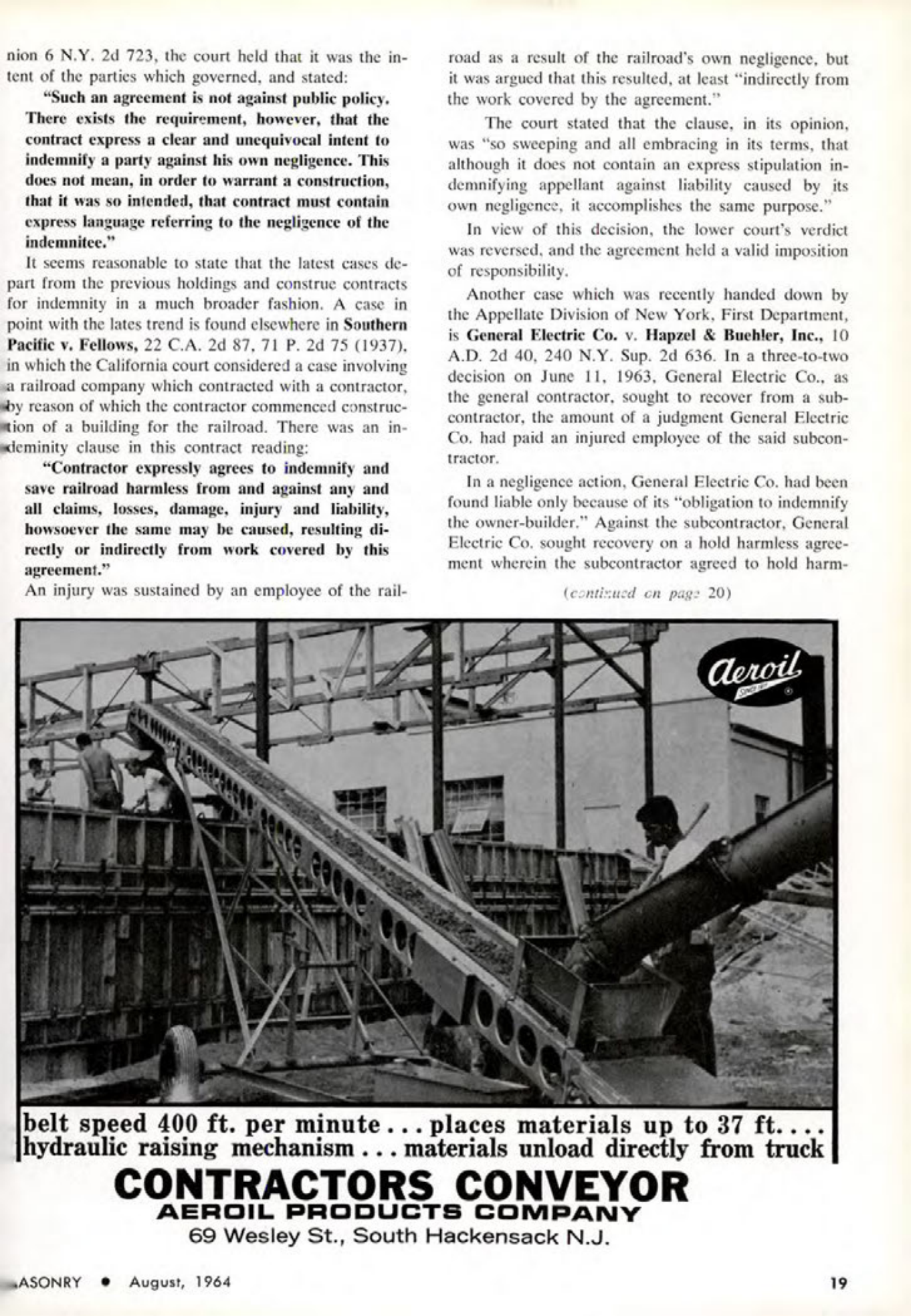 Masonry Magazine August 1964 Page. 19