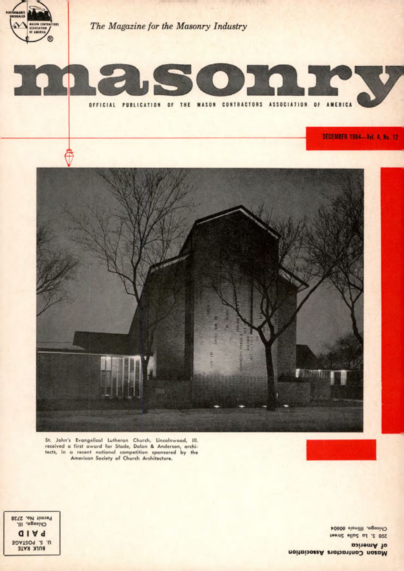 Masonry Magazine December 1964 Page. 1