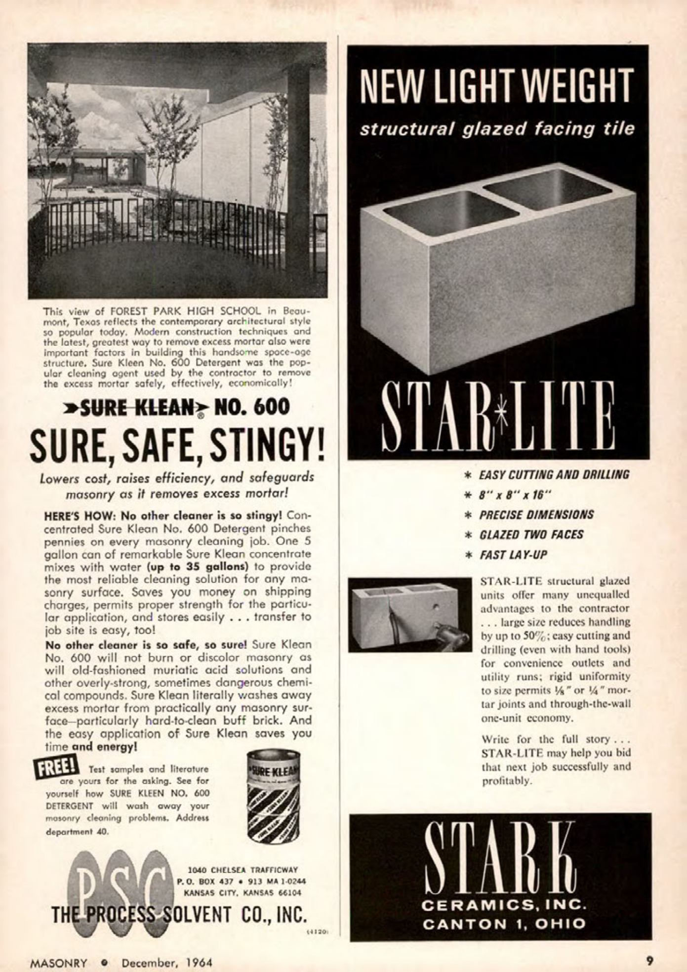 Masonry Magazine December 1964 Page. 9