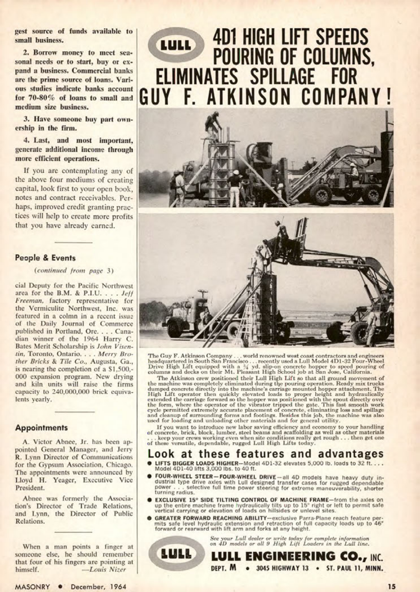 Masonry Magazine December 1964 Page. 15