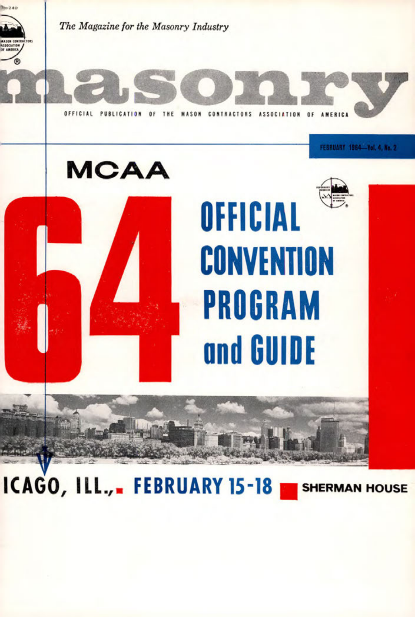 Masonry Magazine February 1964 Page. 1