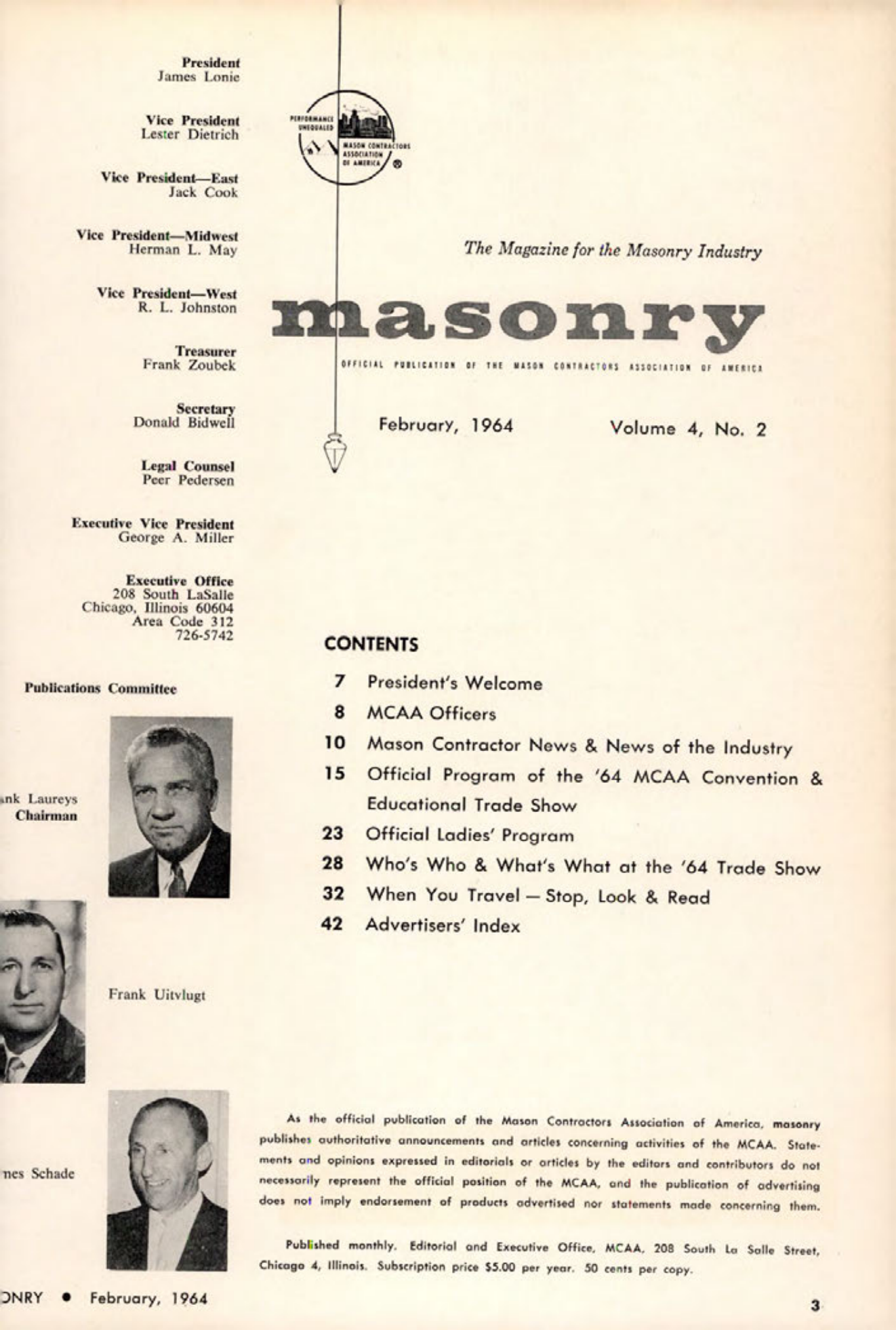 Masonry Magazine February 1964 Page. 3