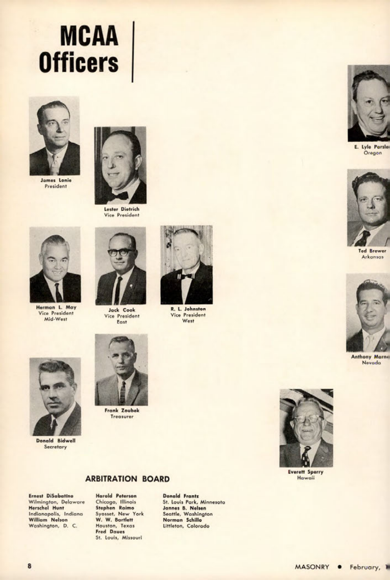 Masonry Magazine February 1964 Page. 8