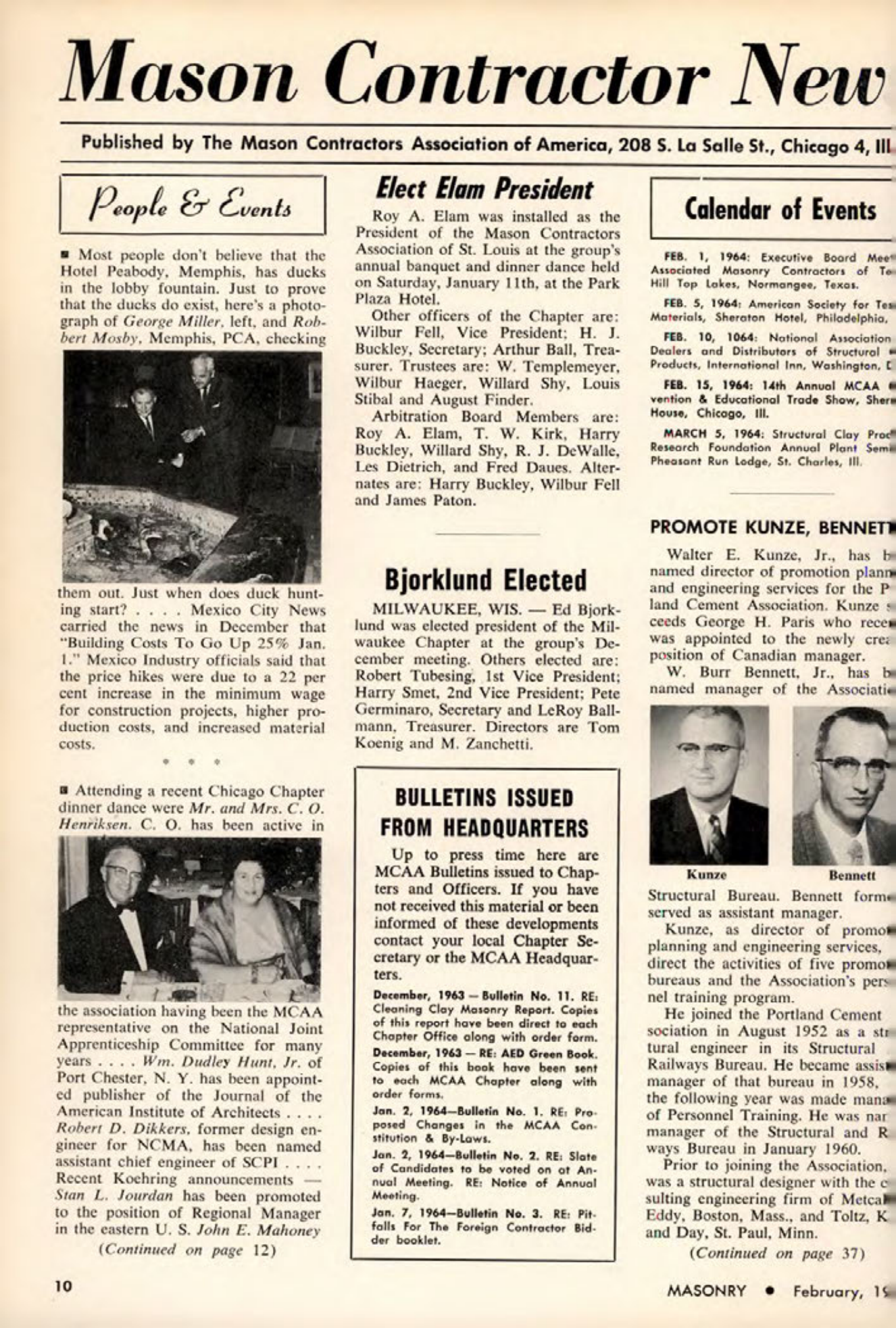 Masonry Magazine February 1964 Page. 10